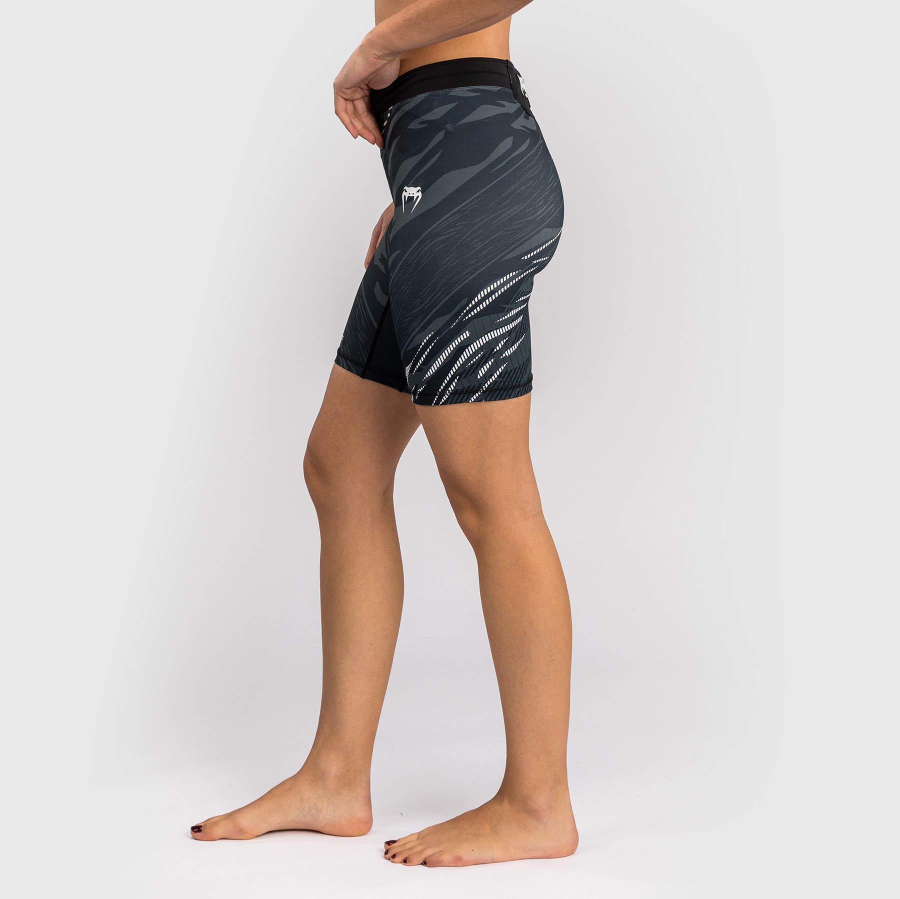 Venum UFC Fusion Authentic Women's Vale Tudo Fight Shorts - Long Fit, Black | MMA Training & Competition Apparel for Female Fighters