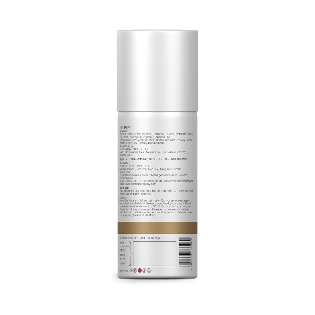 The Man Company Blanc Lemon Deodorant for Men - 150ml | Long-Lasting Fragrance Body Spray | Fresh Scent for Daily Use | Ideal Gift for Him | Perfect for Work, Gym & Outdoor Activities