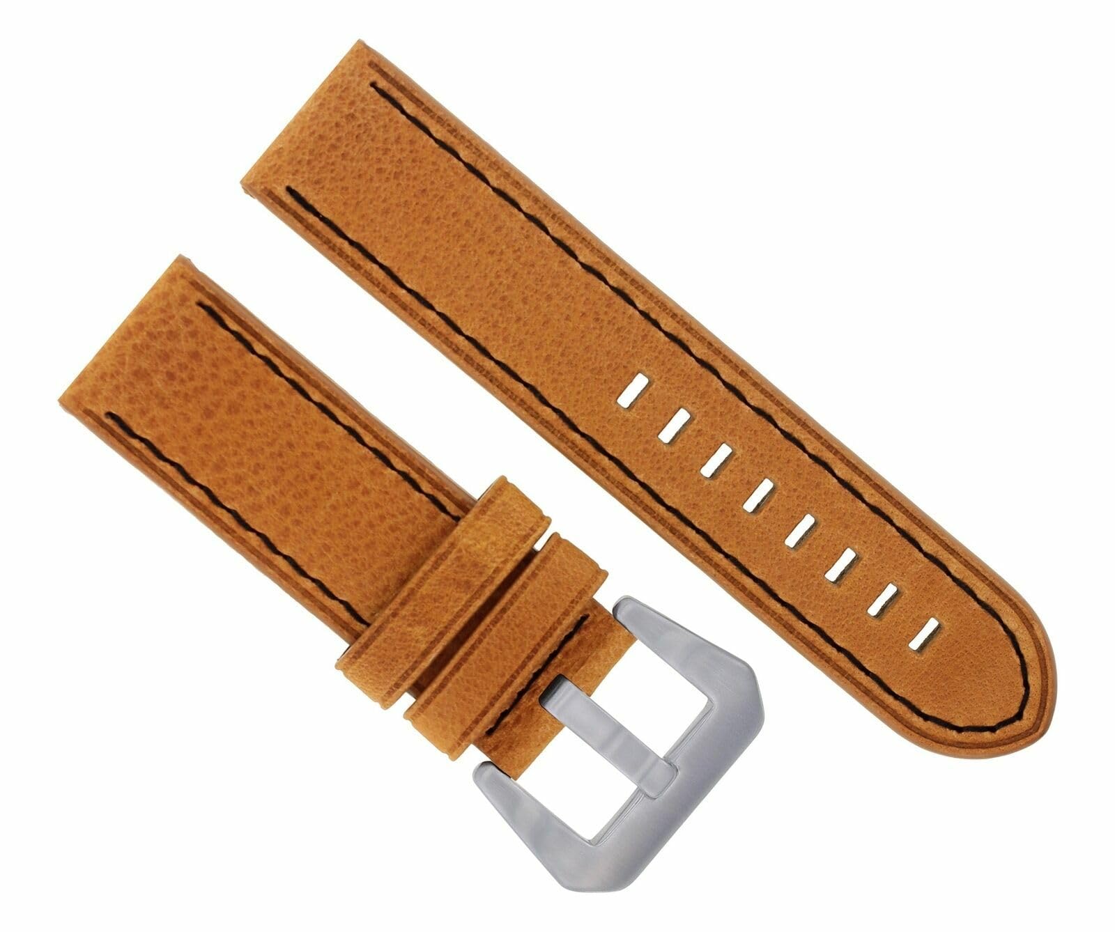24mm Moon Cow Leather Watch Strap for Breitling Navitimer Bentley - Genuine Leather Replacement Band - Perfect for Business, Casual & Luxury Watch Enthusiasts
