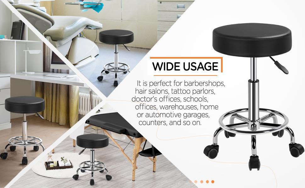Yaheetech Professional 3-Section Folding Massage Table with Adjustable 360° Swivel Stool - Portable Spa Bed & Salon Chair Set for Tattoo, Beauty, Physical Therapy & Home Use