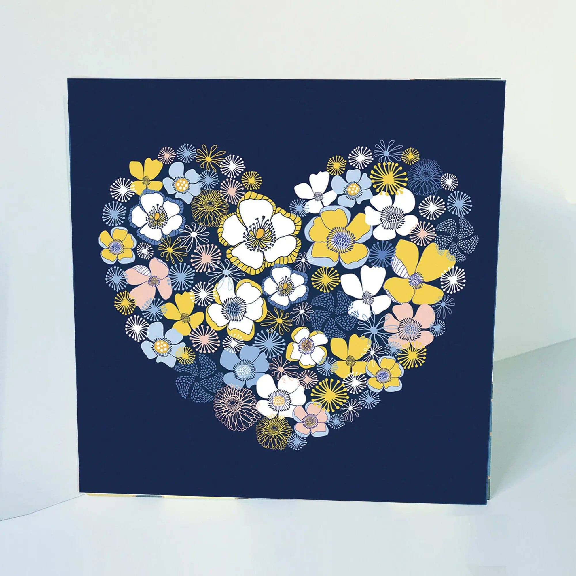 Floral Hearts Greeting Card Set - Handmade Botanical Art Cards for Birthdays, Anniversaries & Thank You Notes | Perfect for Weddings, Mother's Day & Romantic Occasions