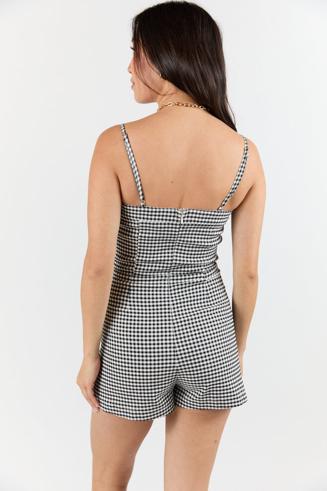 Checked Charm Black and White Gingham Romper - Stylish Baby Jumpsuit for Girls & Boys | Perfect for Playdates, Photo Shoots & Summer Outfits