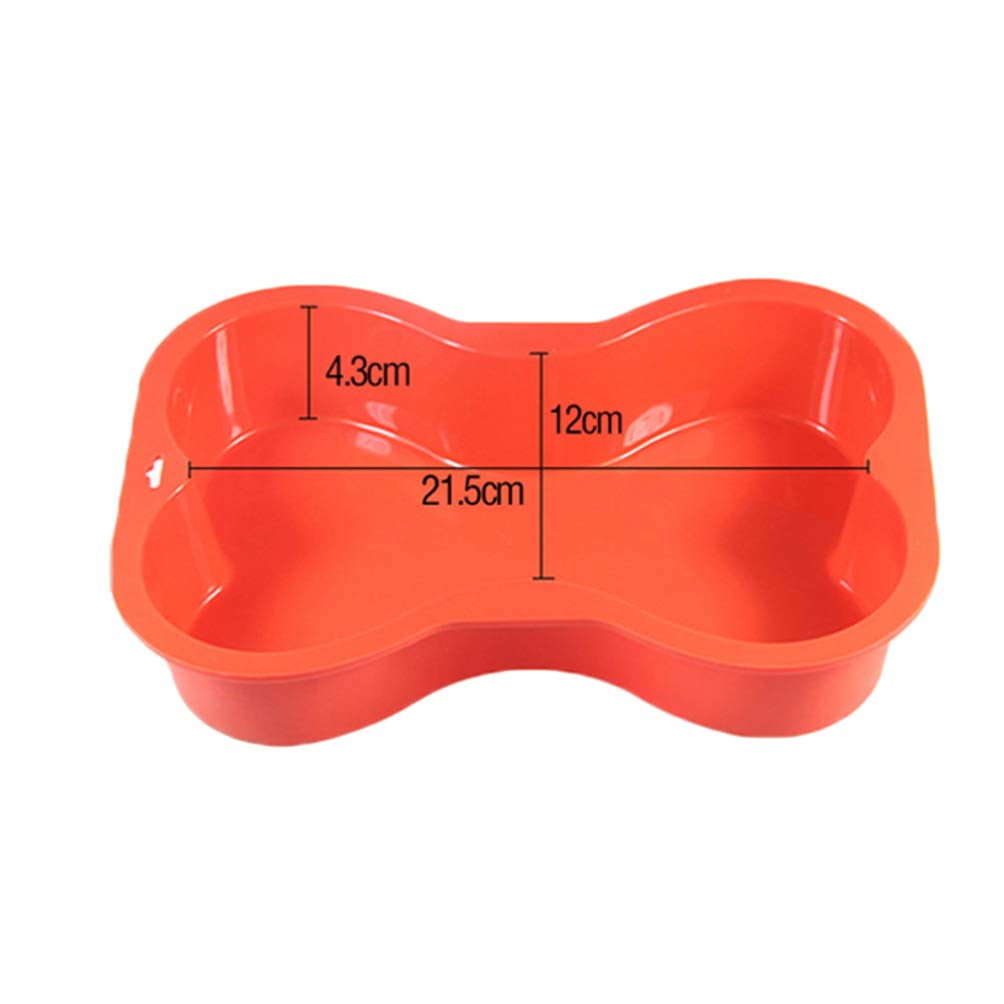 2-Pack Silicone Dog-Shaped Cake Pan Set for Baking - Non-Stick Loaf Bread Mold, Perfect for DIY Birthday Cakes, French Desserts, Fondant & Mousse (Red) | Ideal for Pet-Themed Parties & Homemade Treats