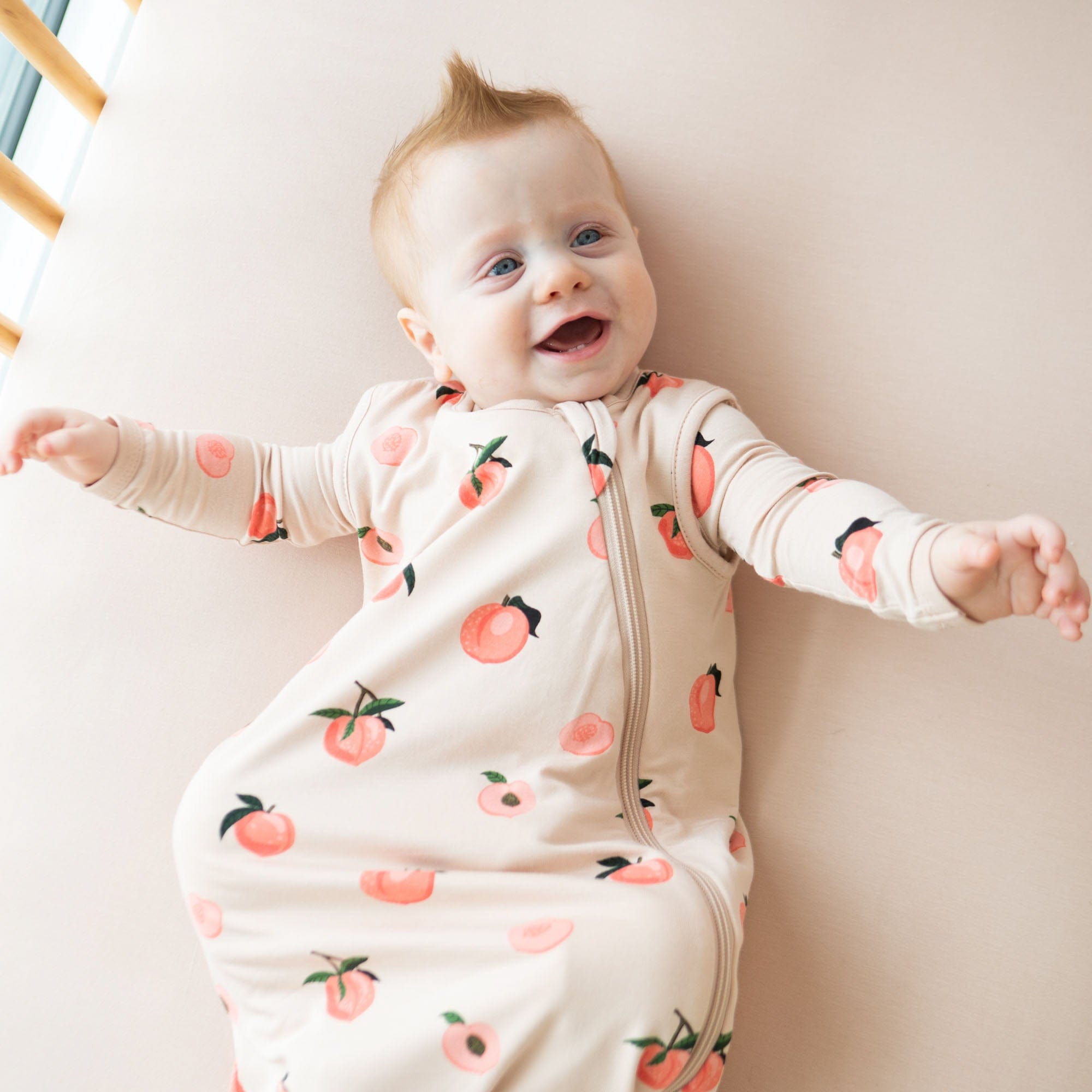 Cozy Peach Sleep Bag for Babies - Soft & Breathable 0.5 TOG for Nursery, Daycare or Travel