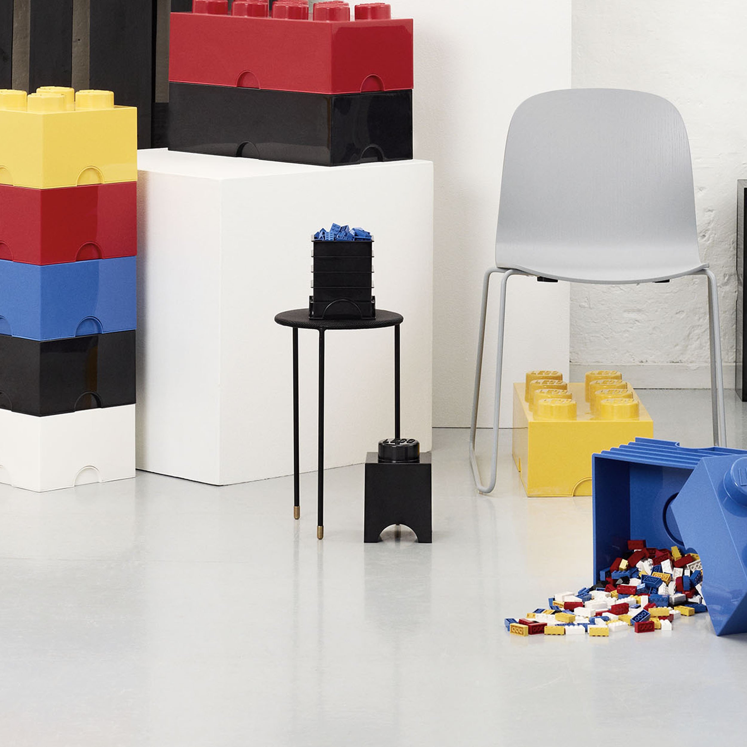 LEGO Storage Box Brick Organizer - 1 Black Container for LEGO Bricks & Building Blocks | Perfect for Kids' Room, Playroom & Toy Organization