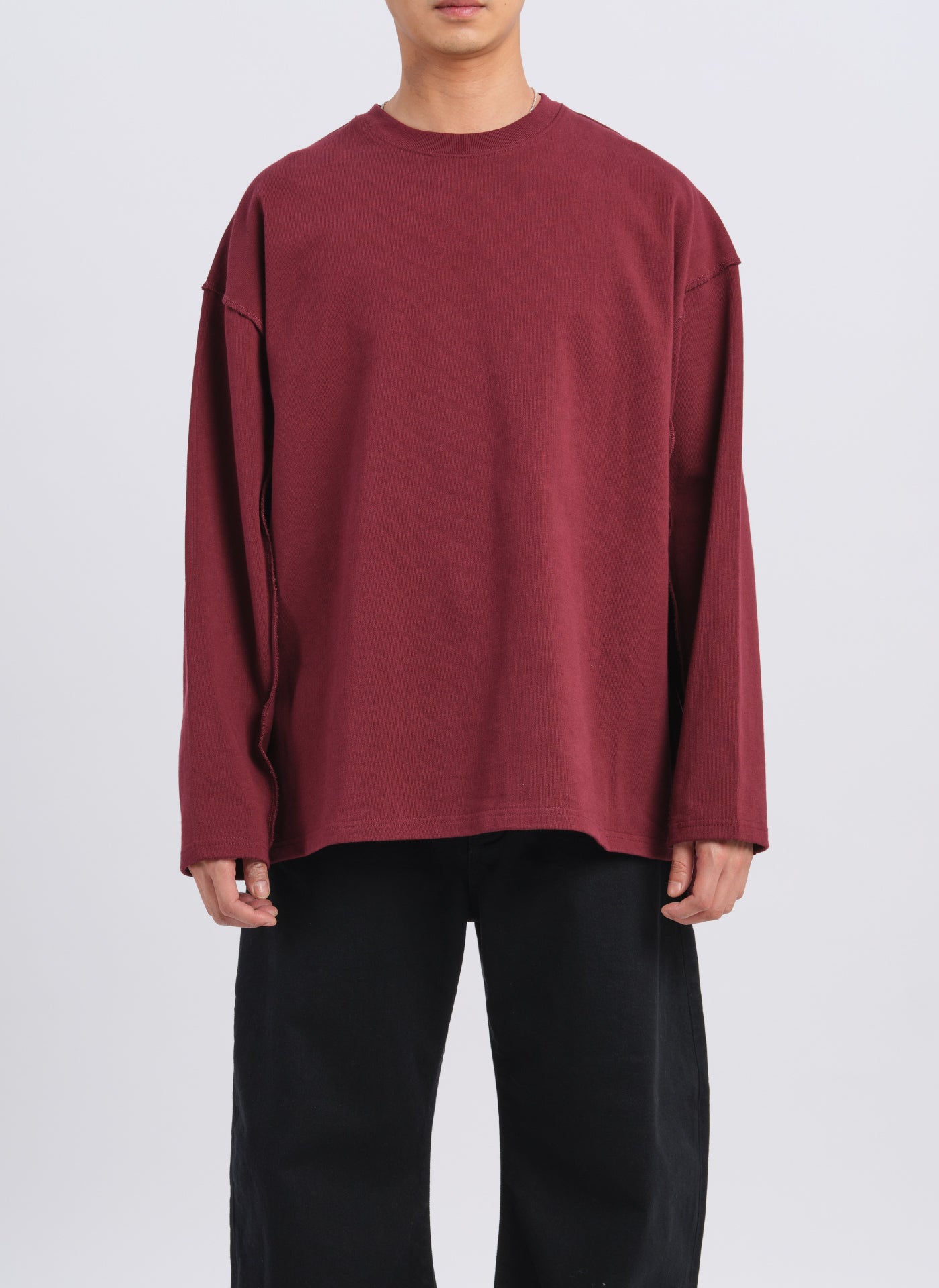 Premium Heavyweight Cotton Jersey Raw Edge T-Shirt for Women - Soft & Comfortable Casual Wear for Everyday Outfits