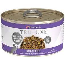 Premium Steak Frites Canned Wet Cat Food - Grain-Free, High Protein Meal for Adult Cats - Perfect for Picky Eaters & Indoor Cats (12-Pack) - Ideal for Mealtime, Travel & Emergency Pet Food Supply