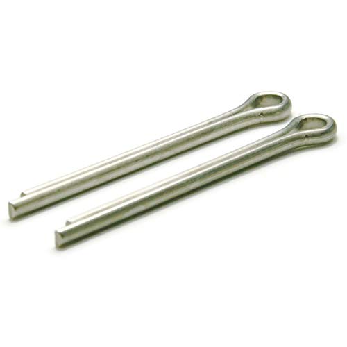 1/4 Inch x 2 Inch 304 Stainless Steel Cotter Pins - Pack of 100 - Corrosion Resistant Split Pins for Marine, Automotive & Industrial Applications