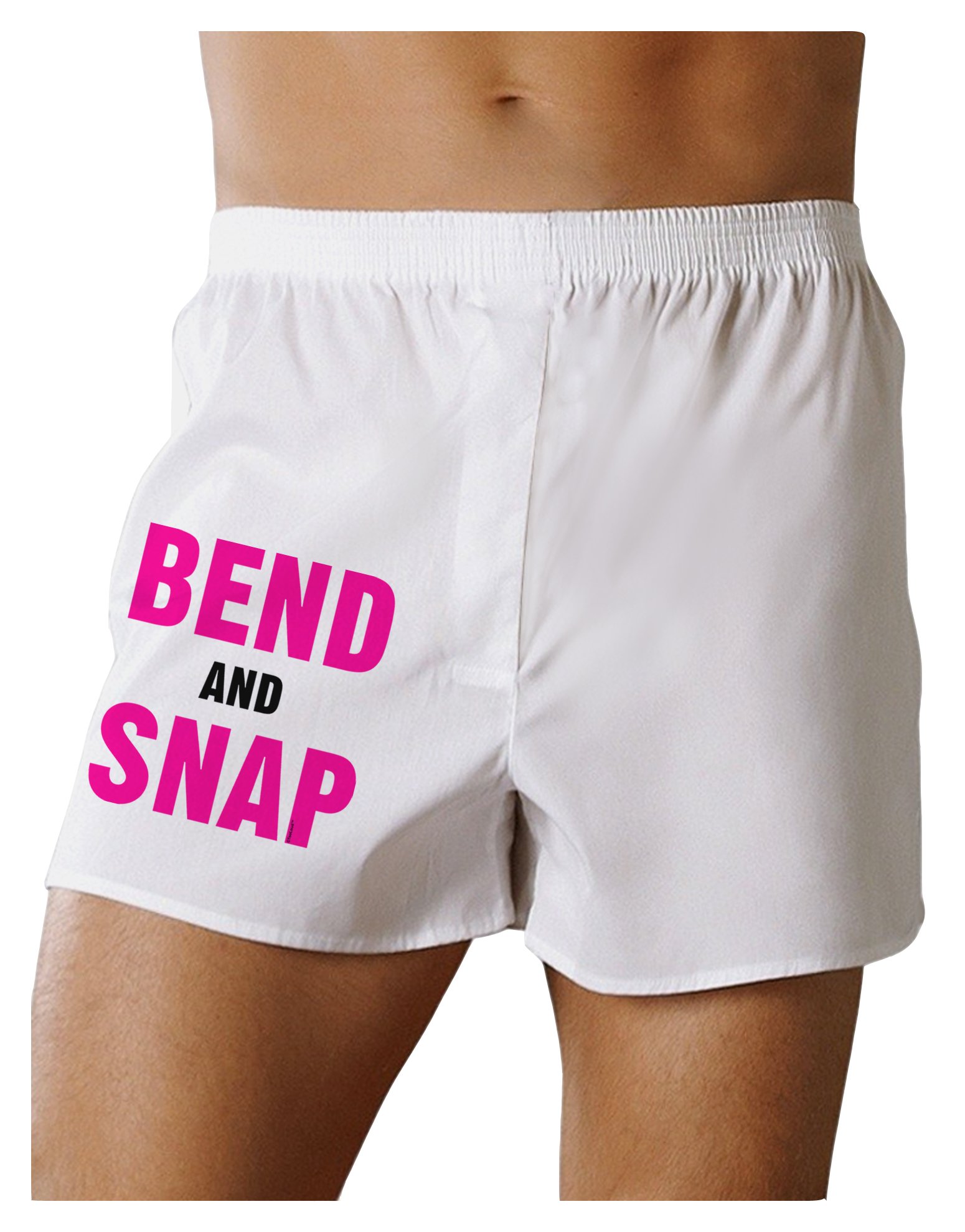 TOOLOUD Pink Text Boxer Shorts for Men - Soft Stretch Comfort, Fun Bend and Snap Design - Perfect for Gym, Lounge & Casual Wear