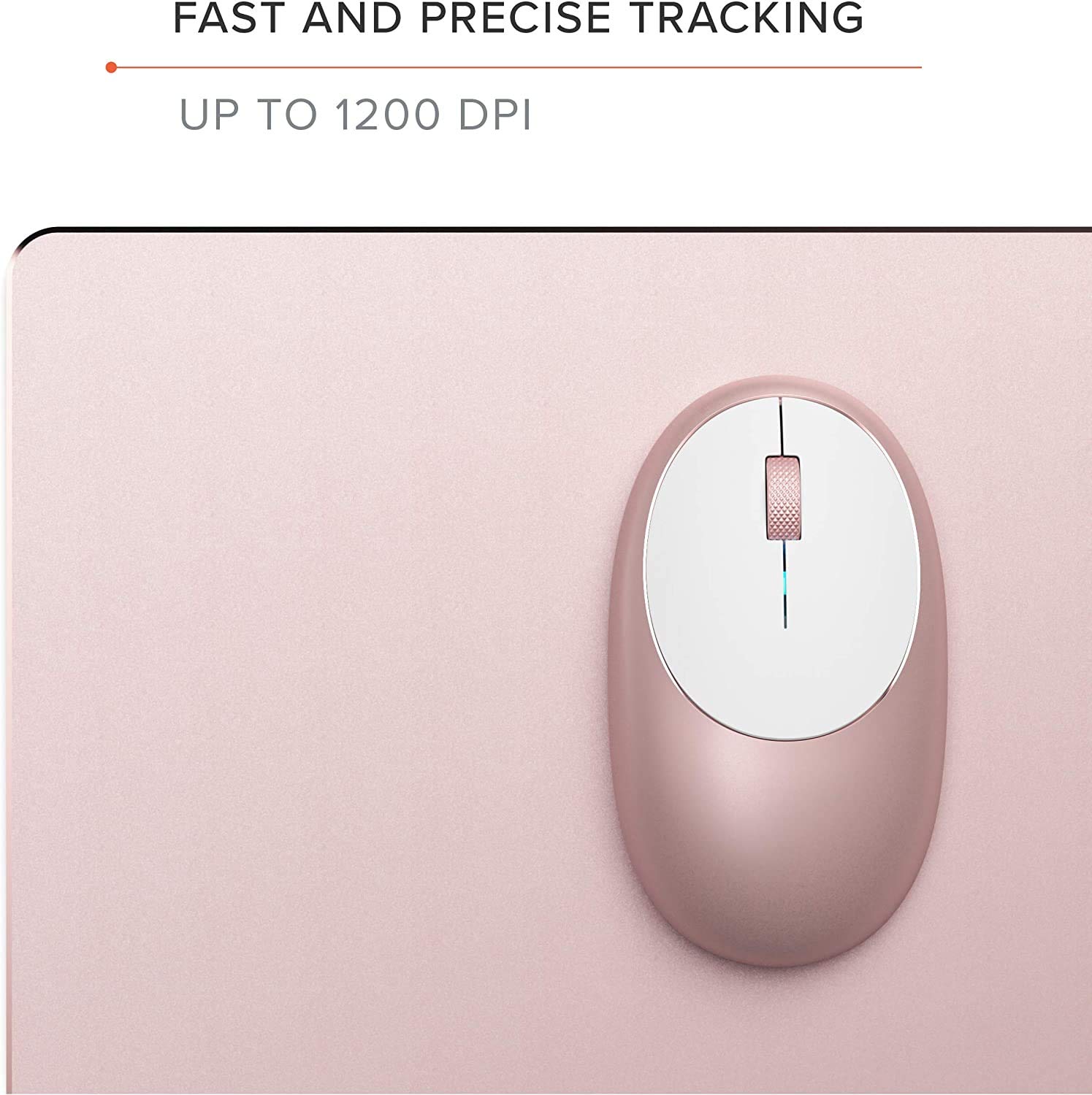 Satechi Wireless Bluetooth Mouse for MacBook Pro & iPad - Rechargeable USB-C Mouse Compatible with MacBook Air, iMac, Mac Mini, iPad Pro/Air - Rose Gold - Perfect for Office Work, Travel & Home Use
