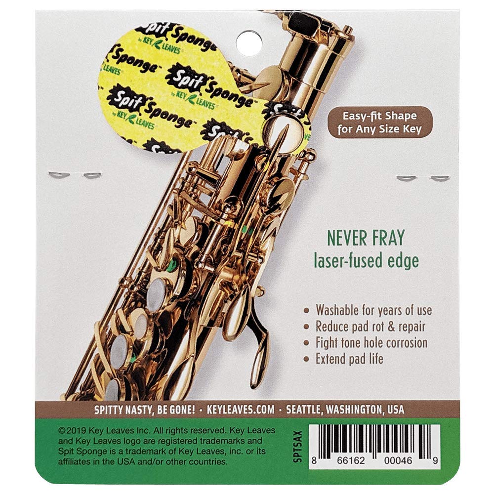 **Saxophone Pad Dryer Sponge - Dual-Texture Microfiber Cleaner for Sax Pads & Tone Holes (1-Piece) - Perfect for Saxophone Maintenance & Performance Enhancement**