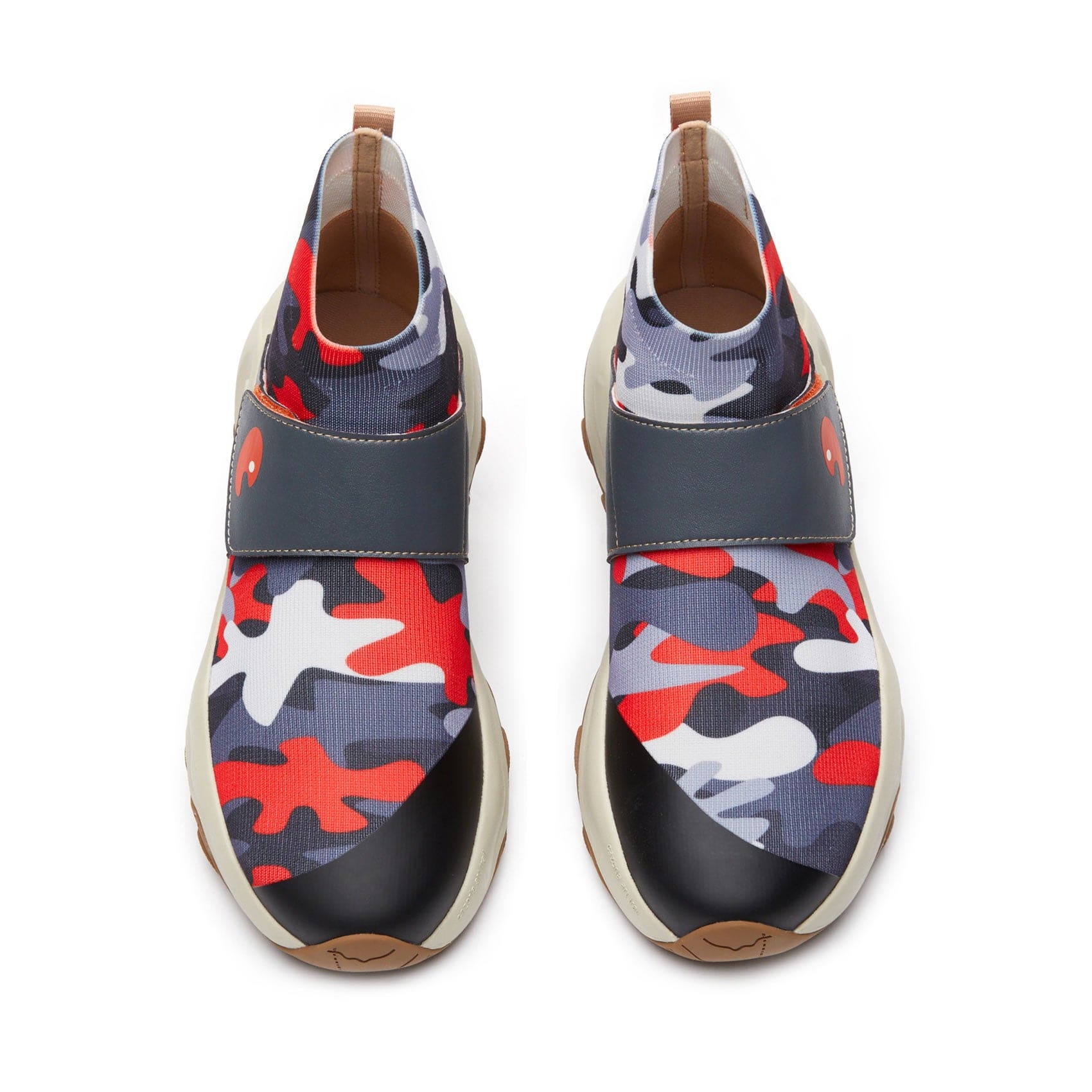 Cazorla II Men's Running Shoes - Red & Grey Crack Design for Jogging, Gym & Outdoor Sports