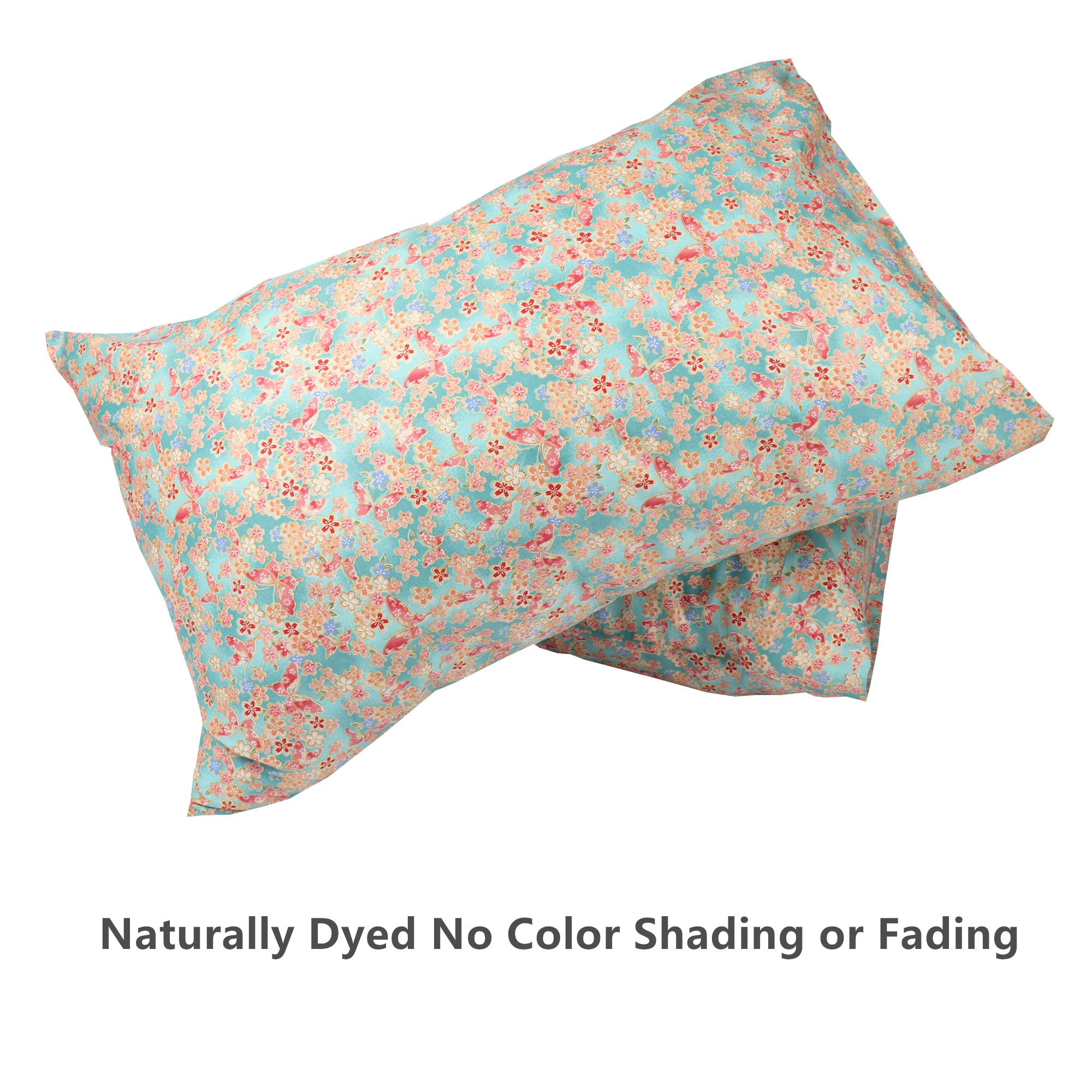 Floral Queen Pillowcase Set - Soft Cotton, Breathable for Bedroom Decor