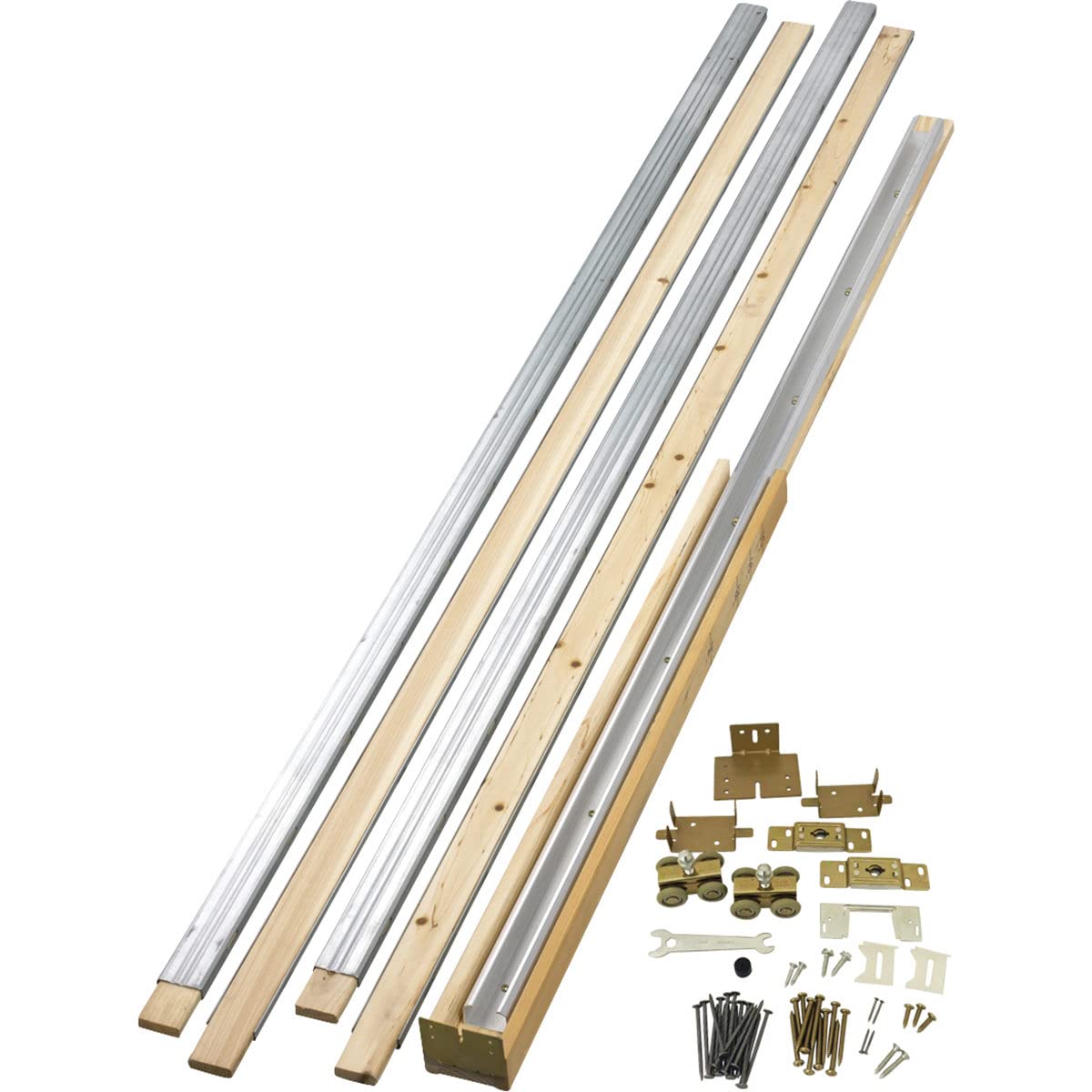 Richelieu Hardware 148150BC Pocket Door Frame Kit with Mill Finish - Perfect for Bedroom, Bathroom, and Closet Space-Saving Solutions