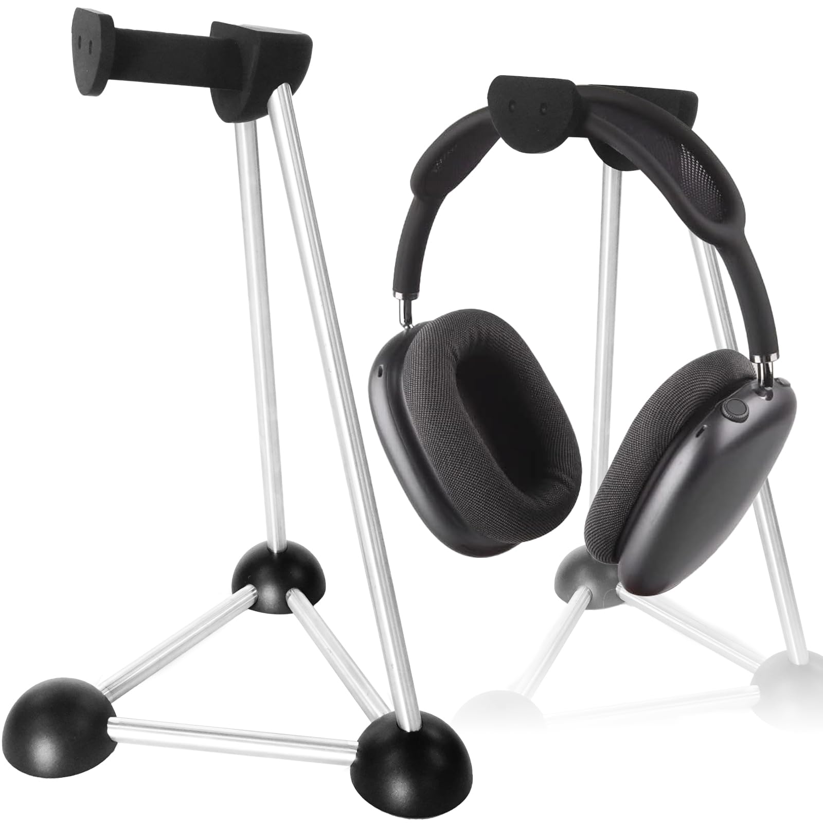 Premium Headphone Stand - Universal Desktop Headset Holder for Gaming & Studio Use - Compatible with SteelSeries, Logitech, HyperX, Sony, Beats, Sennheiser, Anker, Xbox & All Headphones (Red/Black) - Perfect for Gaming Setup, Home Office & Workspace Organization