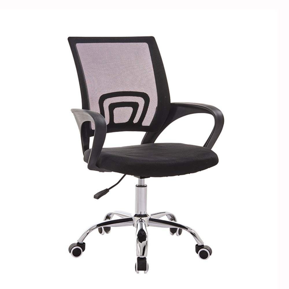 Ergonomic Swivel Office Chair with Adjustable Height - Mesh Back Computer Desk Chair for Home & Office - Black Task Chair with 360° Rotation (Perfect for Workstations, Gaming & Study Spaces)