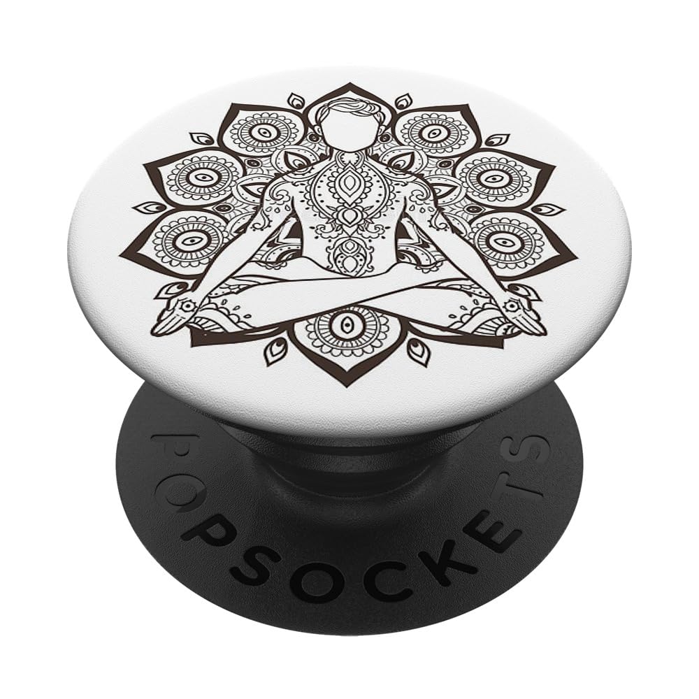 Yoga PopSockets with Mandala Design - Standard PopGrip for Yoga Enthusiasts | Perfect for Yoga Mats, Phones & Daily Use