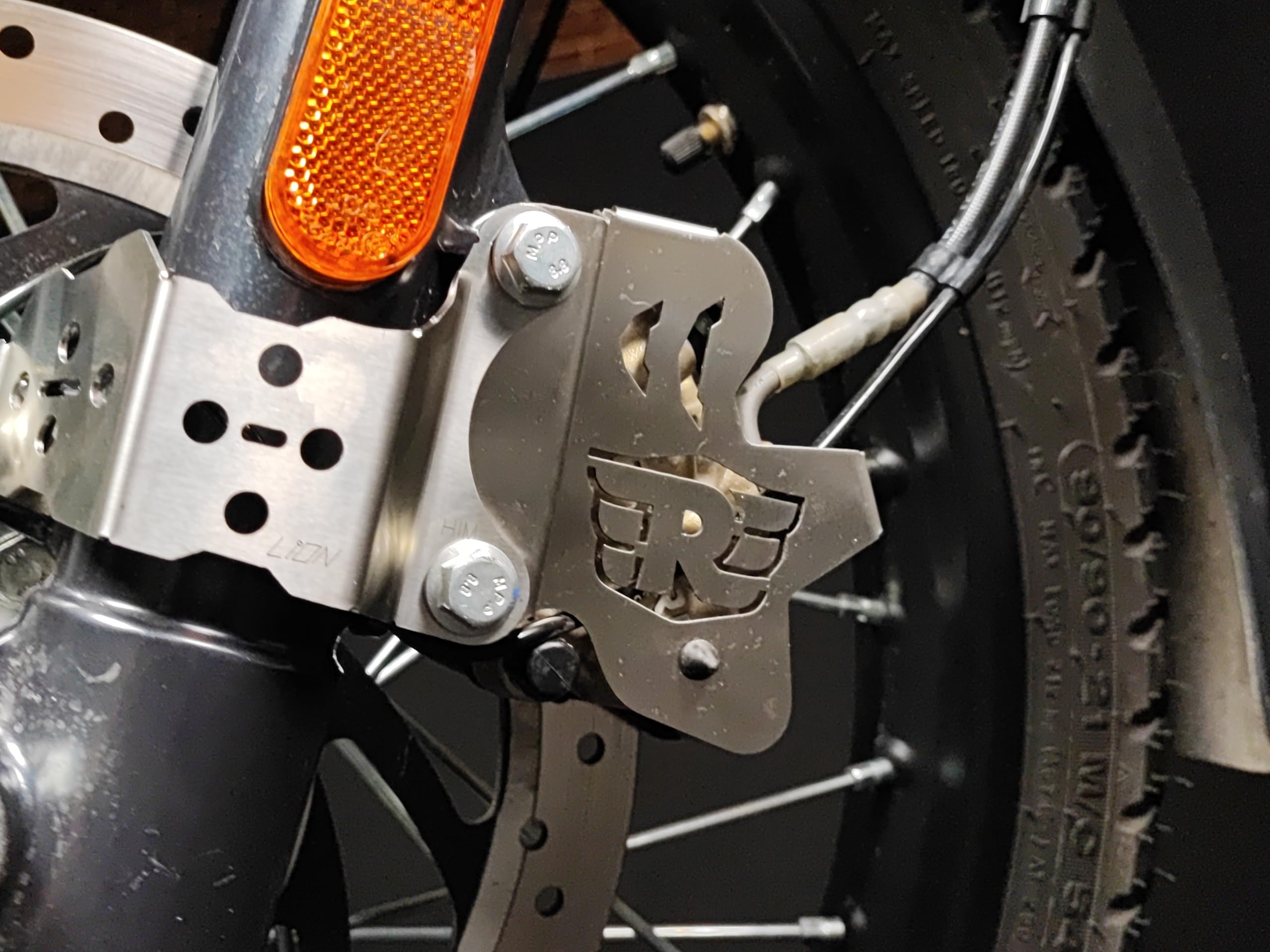 Royal Enfield Himalayan Stainless Steel Motorcycle Caliper Guard - Off-Road Adventure & Daily Ride Protection