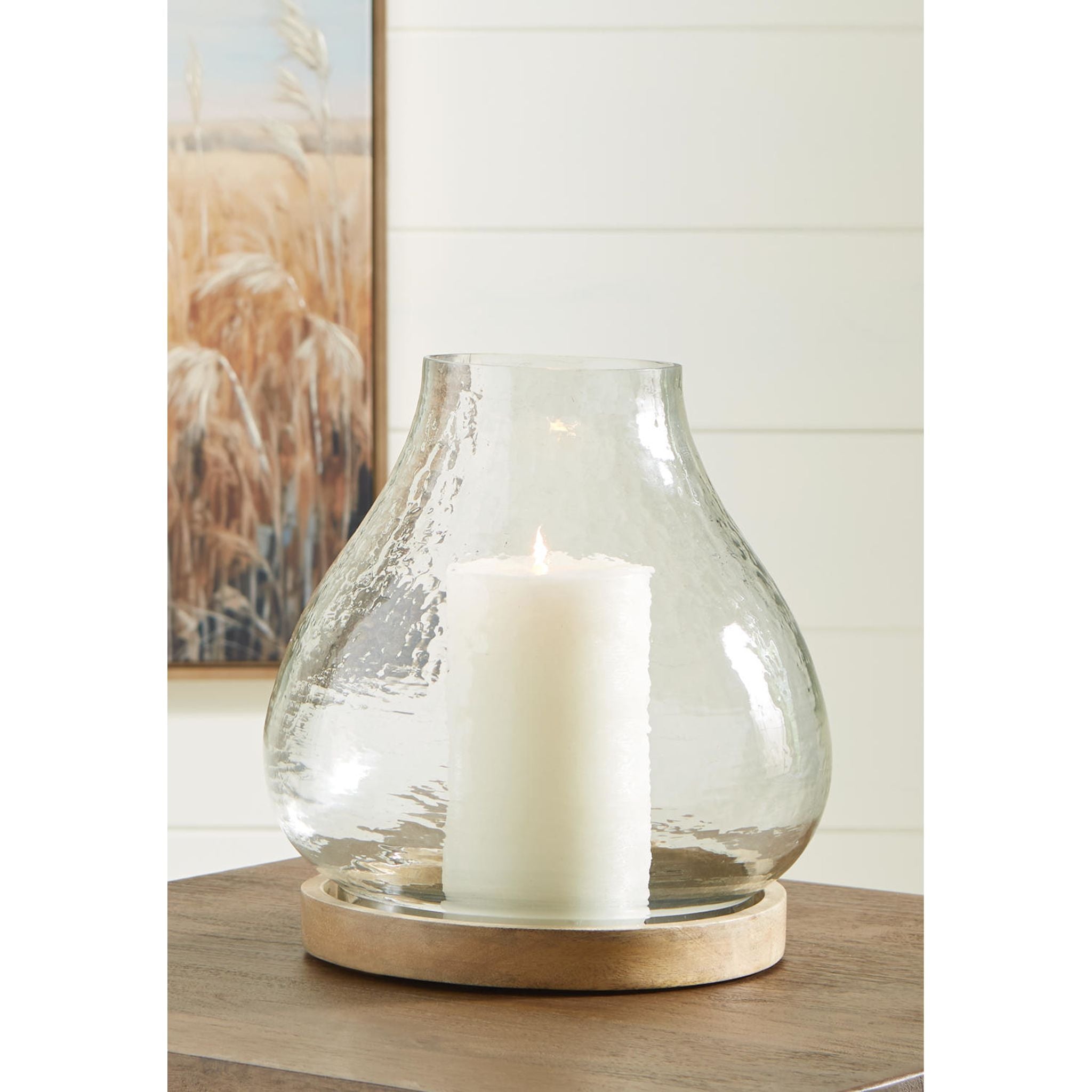 Adalisen Elegant Glass Candle Holder - Decorative Home Decor for Table Centerpiece, Wedding, Romantic Dinner & Bathroom Relaxation