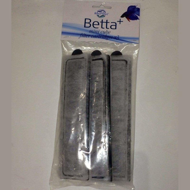Blue Planet Betta Cube Cartridge 3 Pack - Premium Aquarium Filter Media for Betta Fish Tanks | Perfect for Small Fish Bowls, Nano Tanks & Aquarium Maintenance