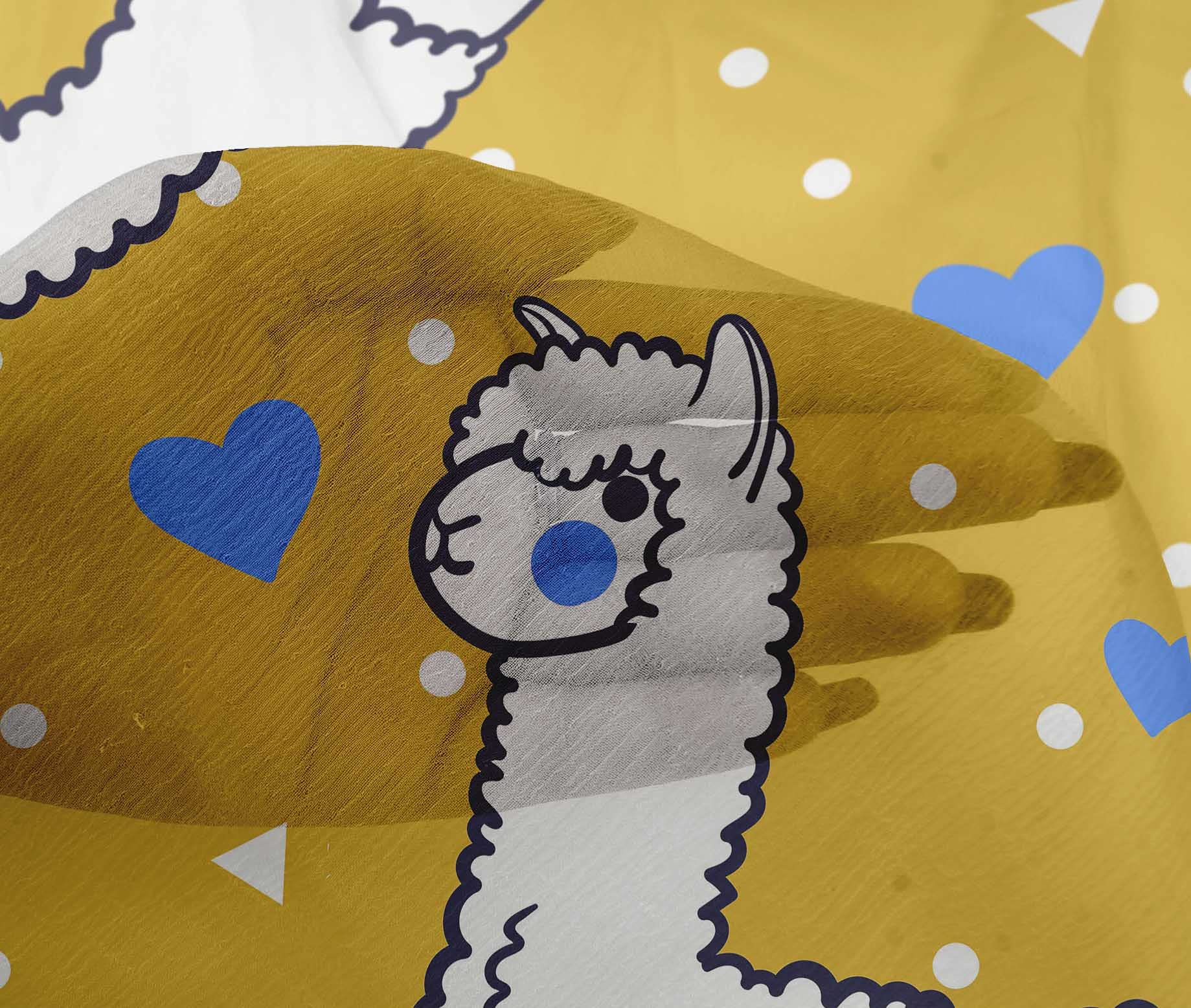 oneOone Viscose Chiffon Yellow Fabric - 42 Inch Wide Printed Craft Fabric for Sewing, DIY Sheep Nursery Decor | Perfect for Baby Room Curtains, Crib Skirts & Nursery Projects