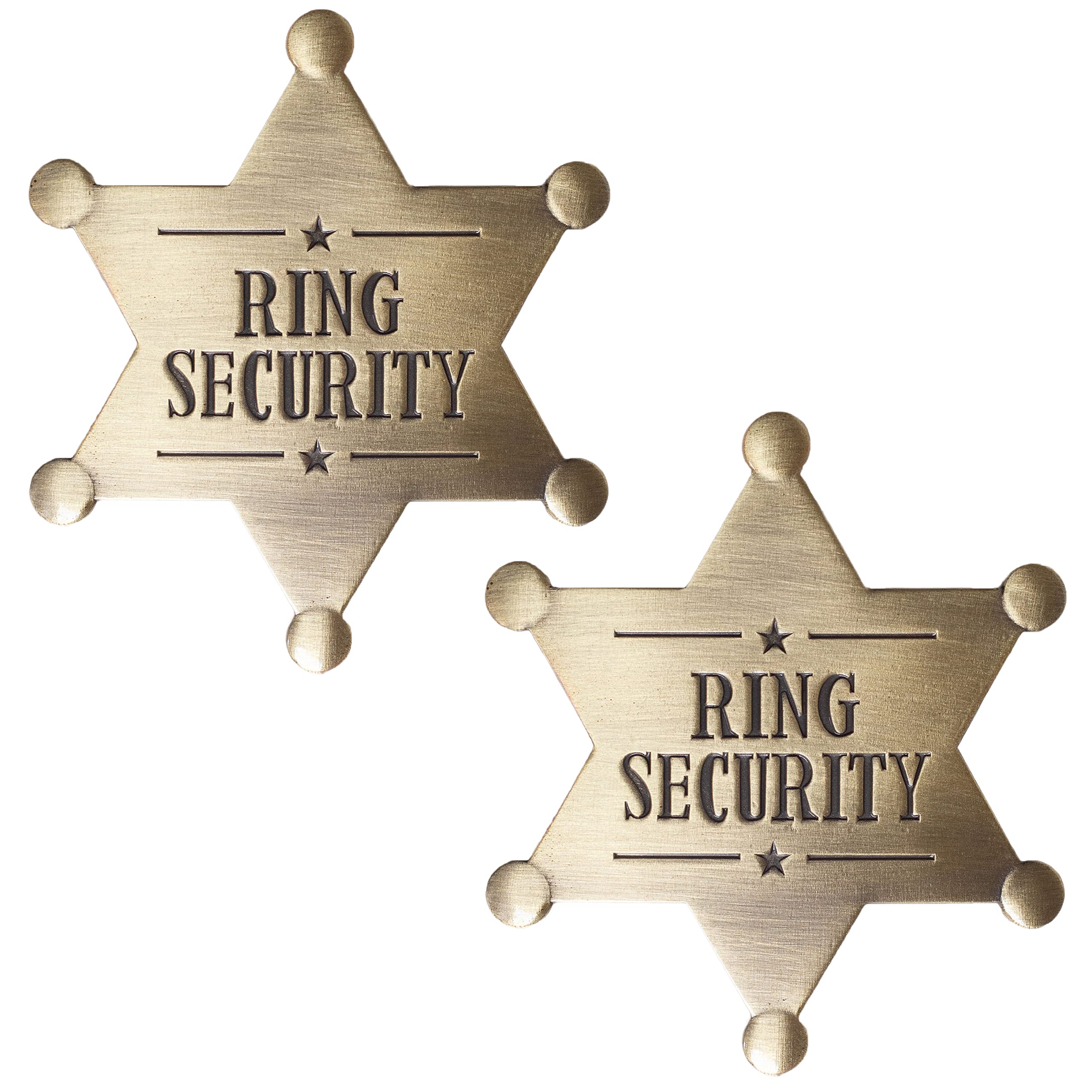 2-Piece Metal Ring Security Badge Set - Elegant Ring Bearer Badge & Wedding Breastpin - Perfect Gift for Boys, Ring Bearers & Wedding Keepsakes - Ideal for Ceremonies, Receptions & Photo Shoots