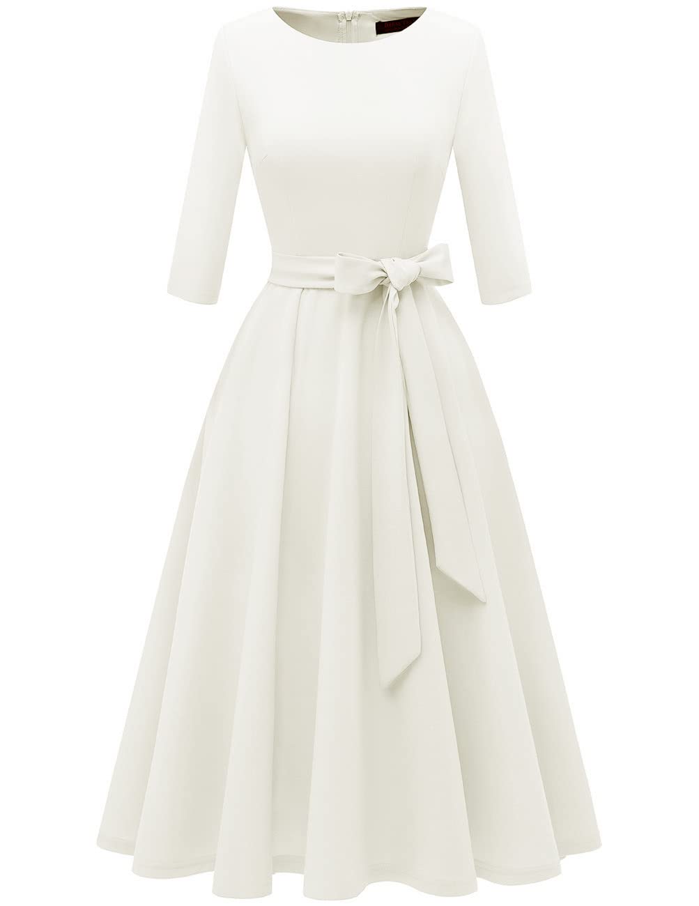 Vintage Cocktail Dresses for Women 2025 - 3/4 Sleeve Formal Wedding Guest Dress, Church & Spring Party Attire - Elegant Evening Gowns for Bridal Shower, Prom & Special Occasions