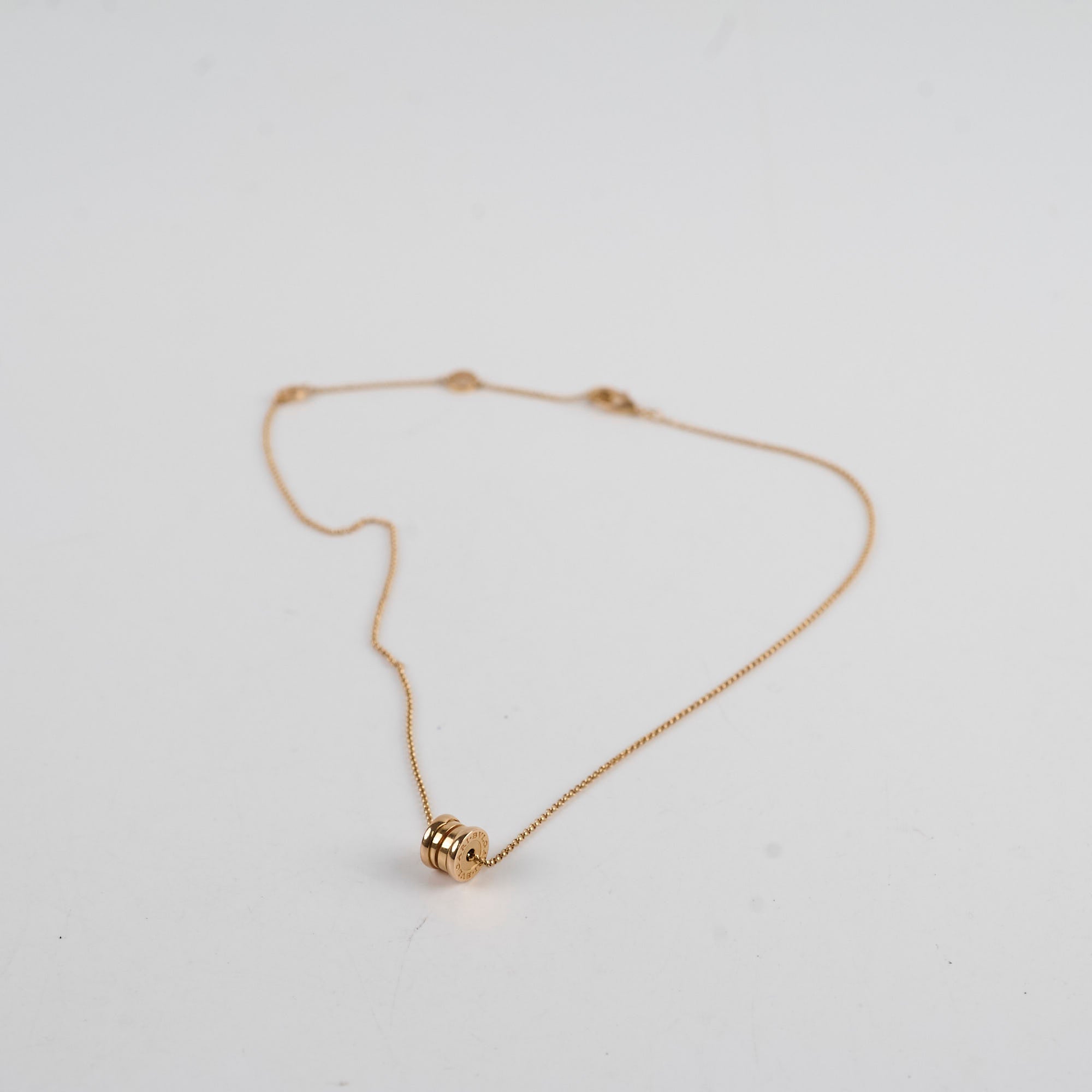 Bulgari Mini B.Zero1 Necklace in 18K Pink Gold - Elegant Rose Gold Pendant for Women, Perfect for Gifts, Parties & Special Occasions