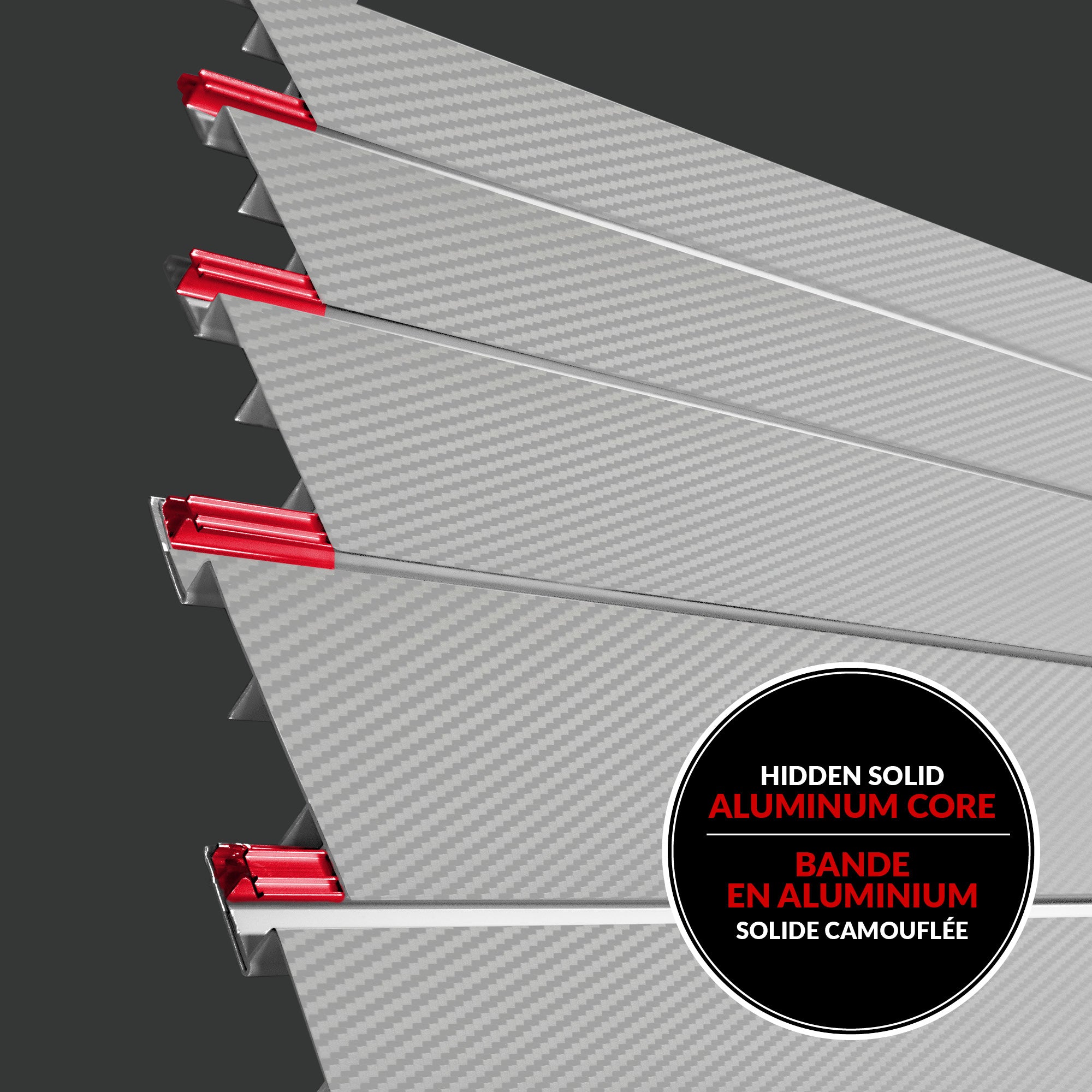 4 x 8 ft Procore+ Silver Gray Carbon Fiber PVC Slatwall Panel - 2 Pack (64 sq ft) for Retail Stores, Garages & Home Organization