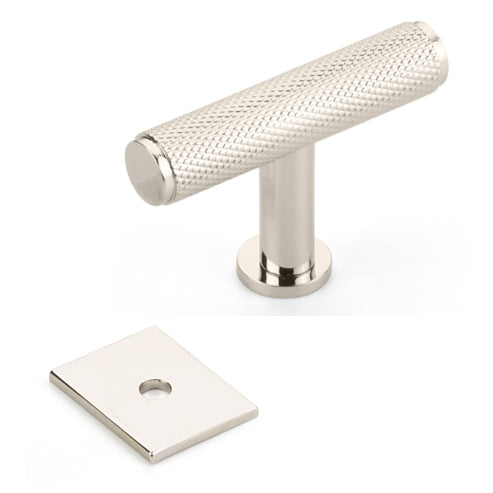 Polished Chrome Knurled Drawer Pulls and Cabinet Knobs with Optional Backplate - Modern Kitchen & Bathroom Hardware for Cabinets, Dressers, and Furniture