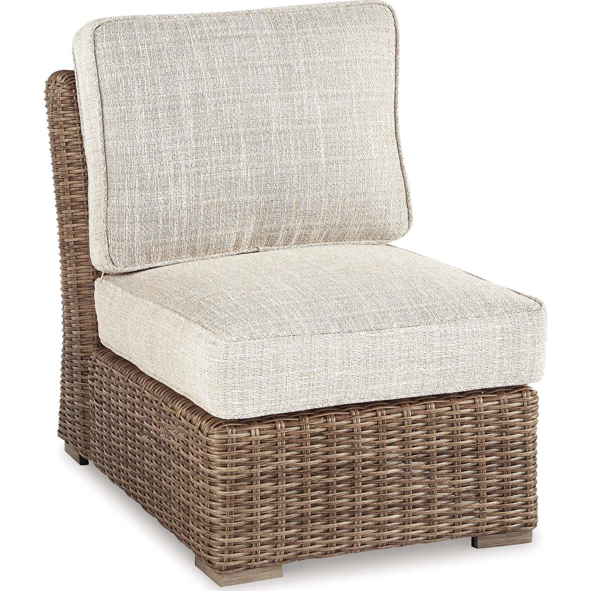 Beachcroft 5-Piece Outdoor Sectional Sofa Set with Coffee Table - Water-Resistant Beige Patio Furniture for Backyard, Poolside & Garden Relaxation