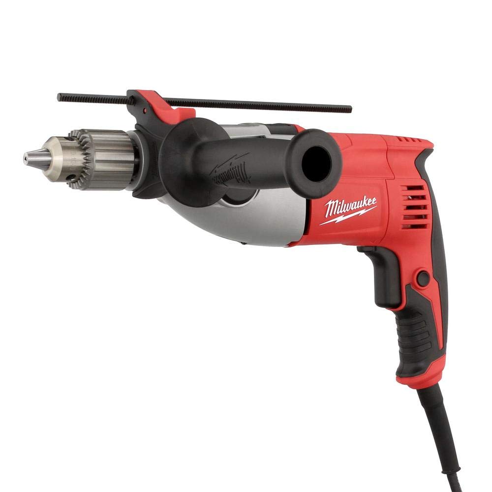 Milwaukee 5378-21 7.5 Amp 1/2-Inch Hammer Drill with Pistol Grip - Powerful Corded Drill for Wood, Metal & Concrete Drilling - Perfect for Construction, Renovation & DIY Projects