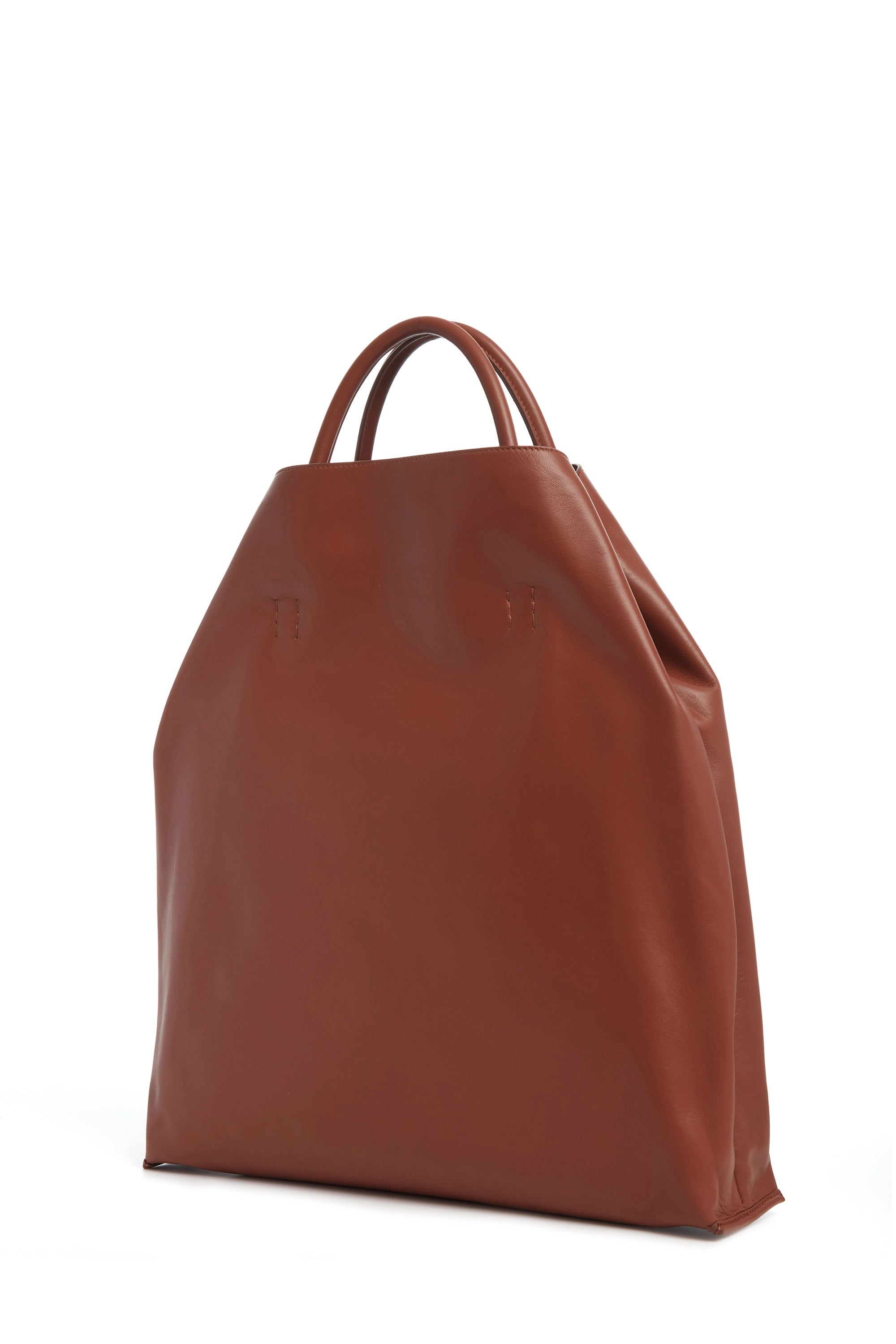 Eileen Tote Bag in Genuine Cognac Leather - Stylish Women's Handbag for Work, Travel & Everyday Use