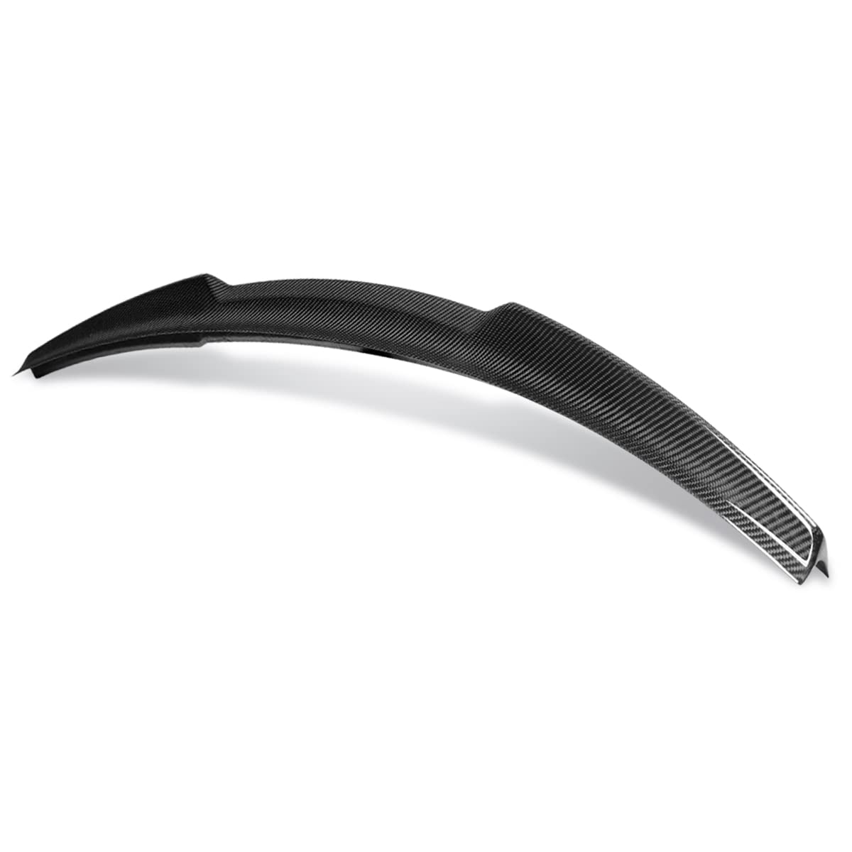 Auto Dynasty V-Style Rear Trunk Spoiler for 2013-2016 Audi A4 & A4 Quattro Sedan - Glossy Black Carbon Fiber Lip - Enhances Aerodynamics & Sporty Look for Street Racing & Car Shows
