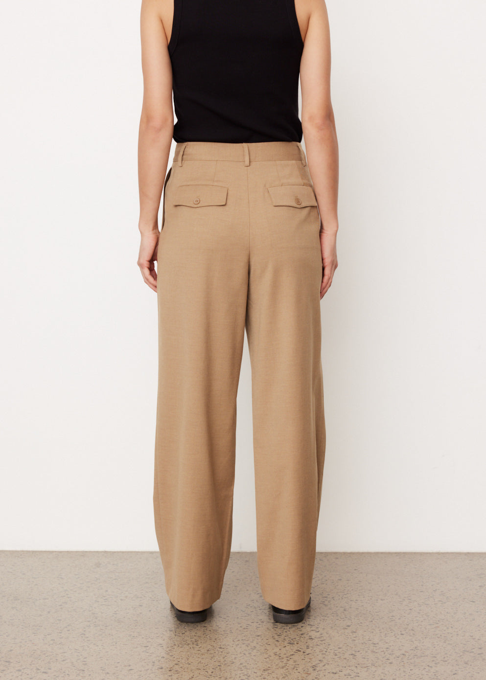 Anita High Waisted Wide Leg Pants for Women - Comfortable Linen Blend Trousers with Pockets | Perfect for Office, Travel & Casual Wear