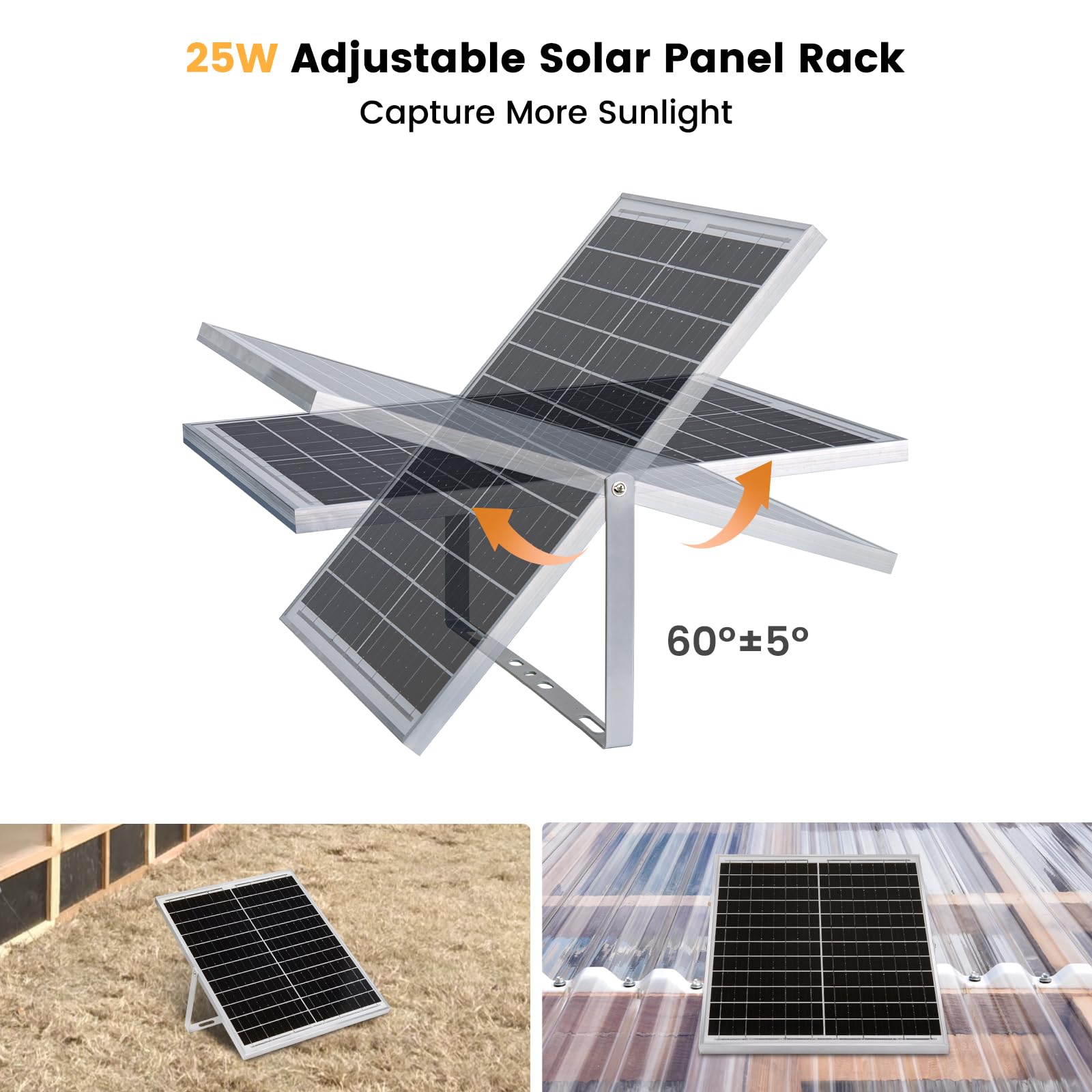 25W Solar Powered Exhaust Fan Kit with Battery - 9.8
