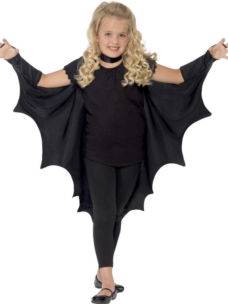 Smiffys Unisex Vampire Bat Costume with Wings - Black One Size (44414) | Halloween Party, Cosplay & Themed Events Outfit