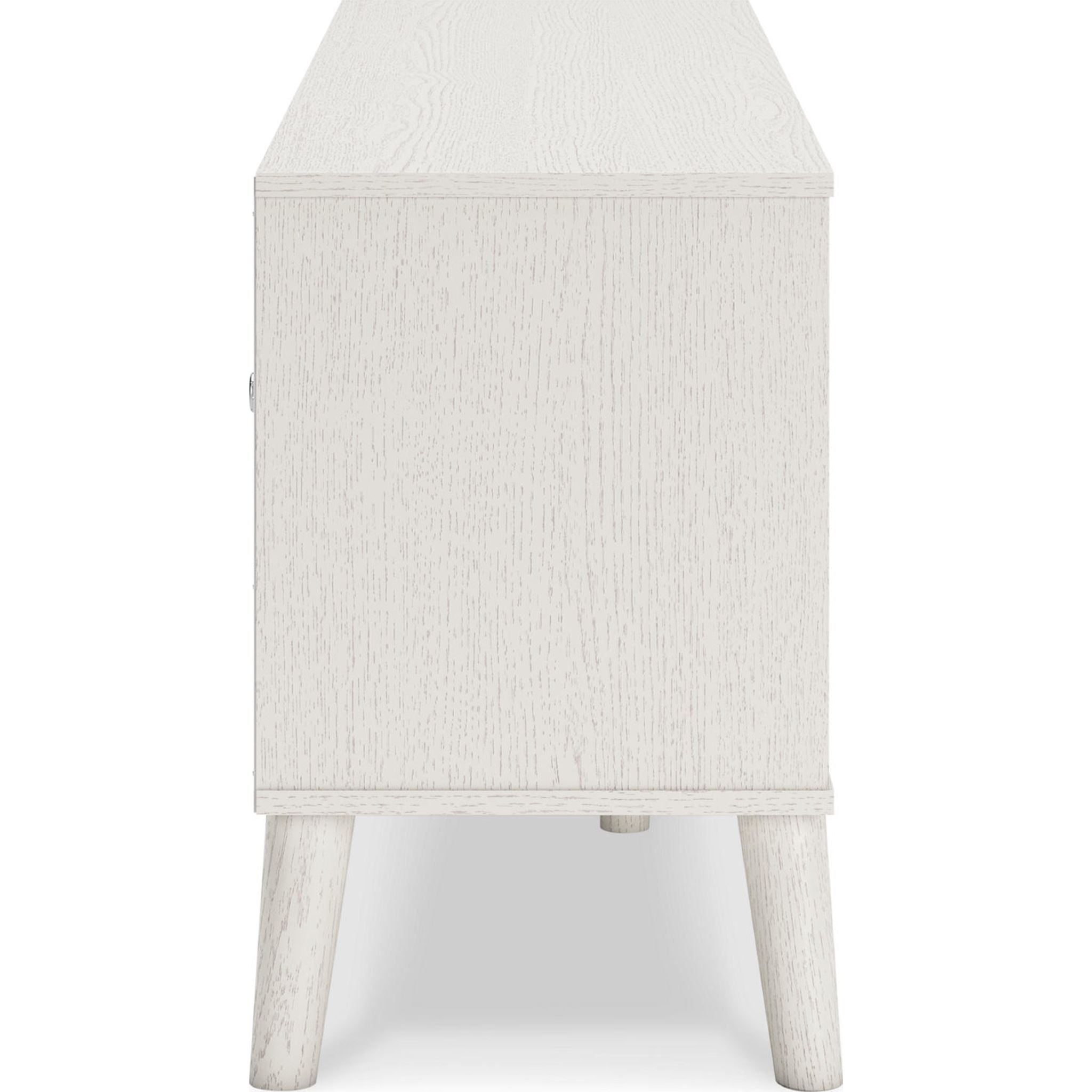 Aprilyn Modern TV Stand for Living Room - White, Sturdy Wooden Entertainment Center with Storage Shelves for Flat Screen TVs up to 65