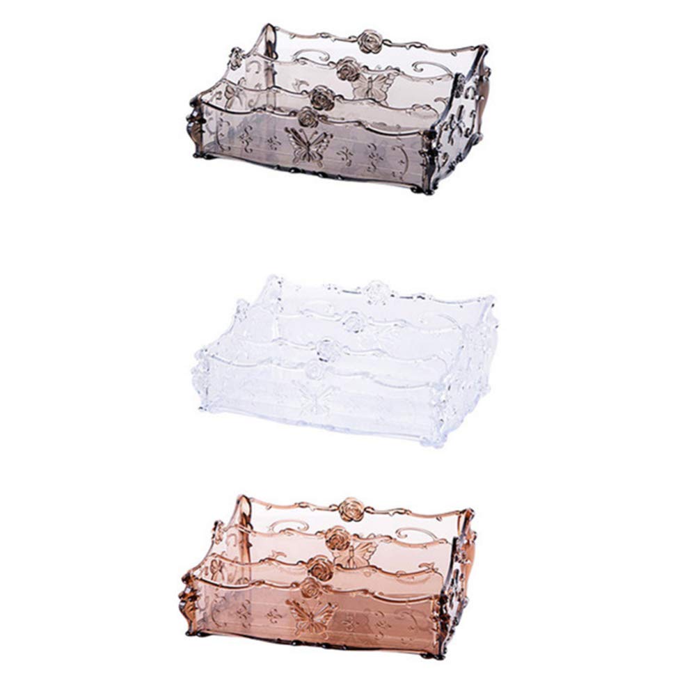 NUOBESTY Clear Acrylic Desktop Organizer - Cosmetic & Jewelry Storage Case for Lipstick, Makeup Palette - Perfect for Vanity, Bathroom & Office Organization
