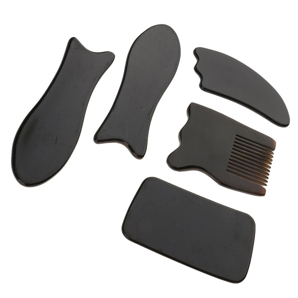 5-Piece Gua Sha Body Scraper Set for Shoulder, Hand & Leg Massage - Relieve Muscle Tension & Improve Circulation - Perfect for Home Spa, Post-Workout Recovery & Self-Care Routine