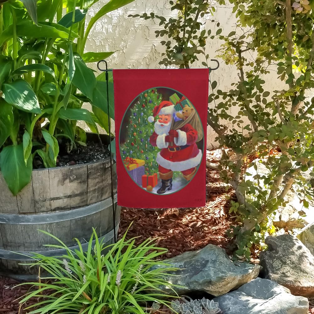 Santa Christmas Toy Bag - Holiday Decor for Tree, Garden & Yard - Perfect for Festive Outdoor & Indoor Decorations