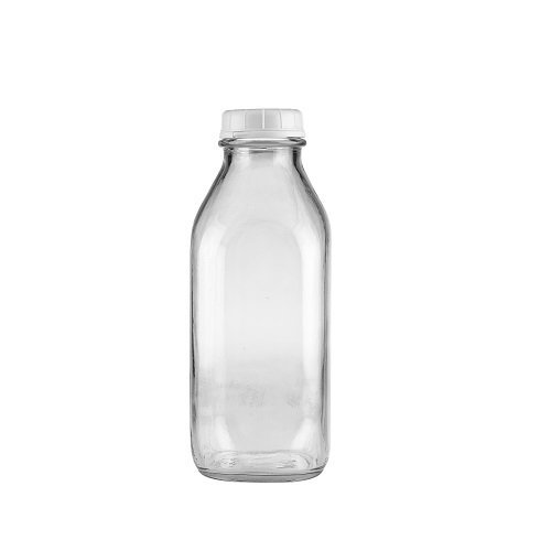 Commercial Duty Plastic Crates for Glass Milk Bottles - Set of 12 (1 Liter / 33.8 Oz) with Durable Storage Crate - Perfect for Dairy Farms, Restaurants & Bulk Beverage Storage
