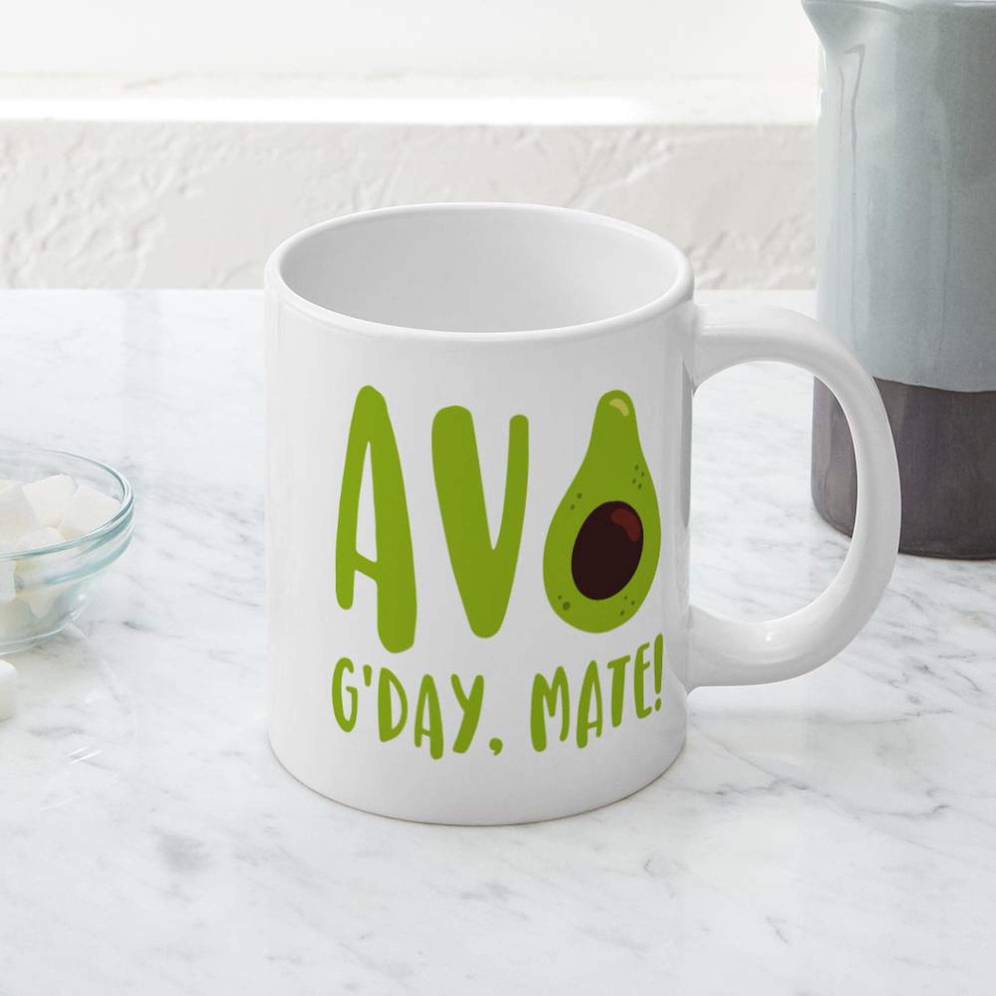 Avocado G'day Mate 20 oz Ceramic Coffee Mega Mug - Large Insulated Travel Tumbler for Hot & Cold Drinks - Perfect for Office, Camping, and Gift Giving