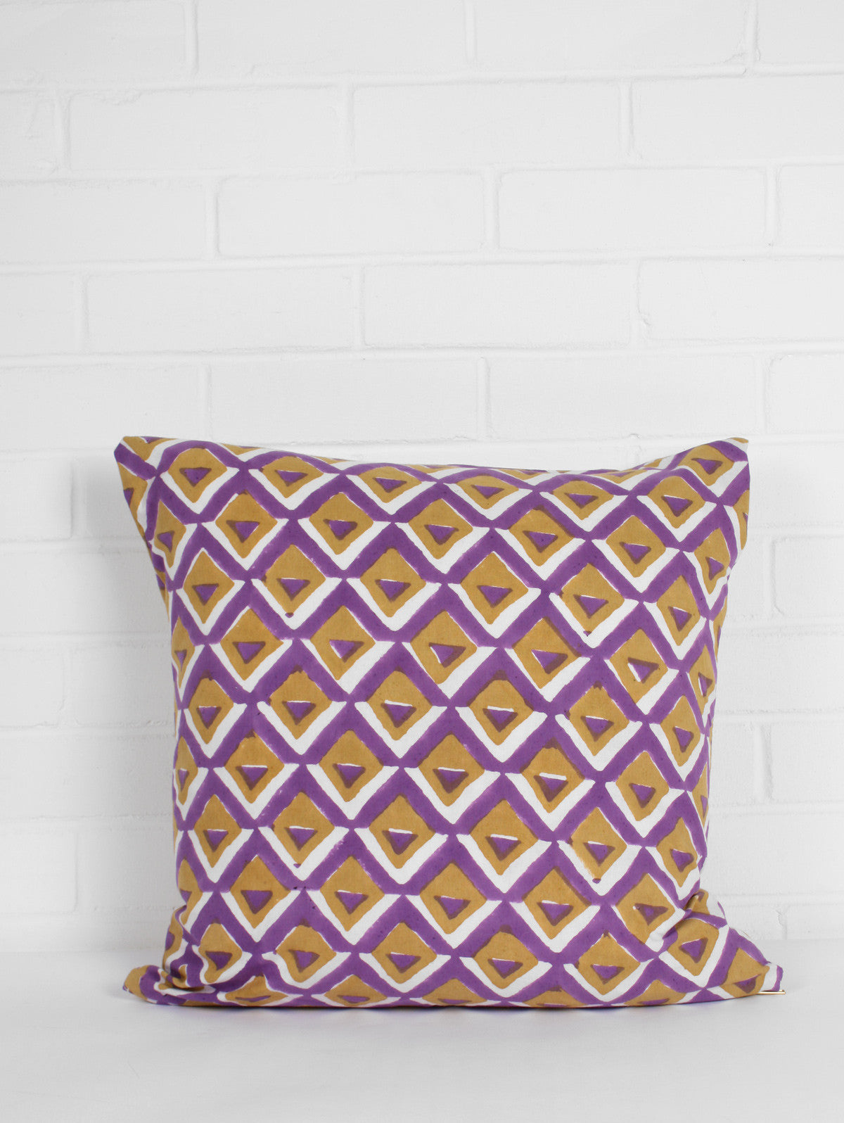 Geo Cushion Cover - Soft Purple Decorative Pillow Case for Sofa, Bed, Chair - Home Decor & Living Room Accessories