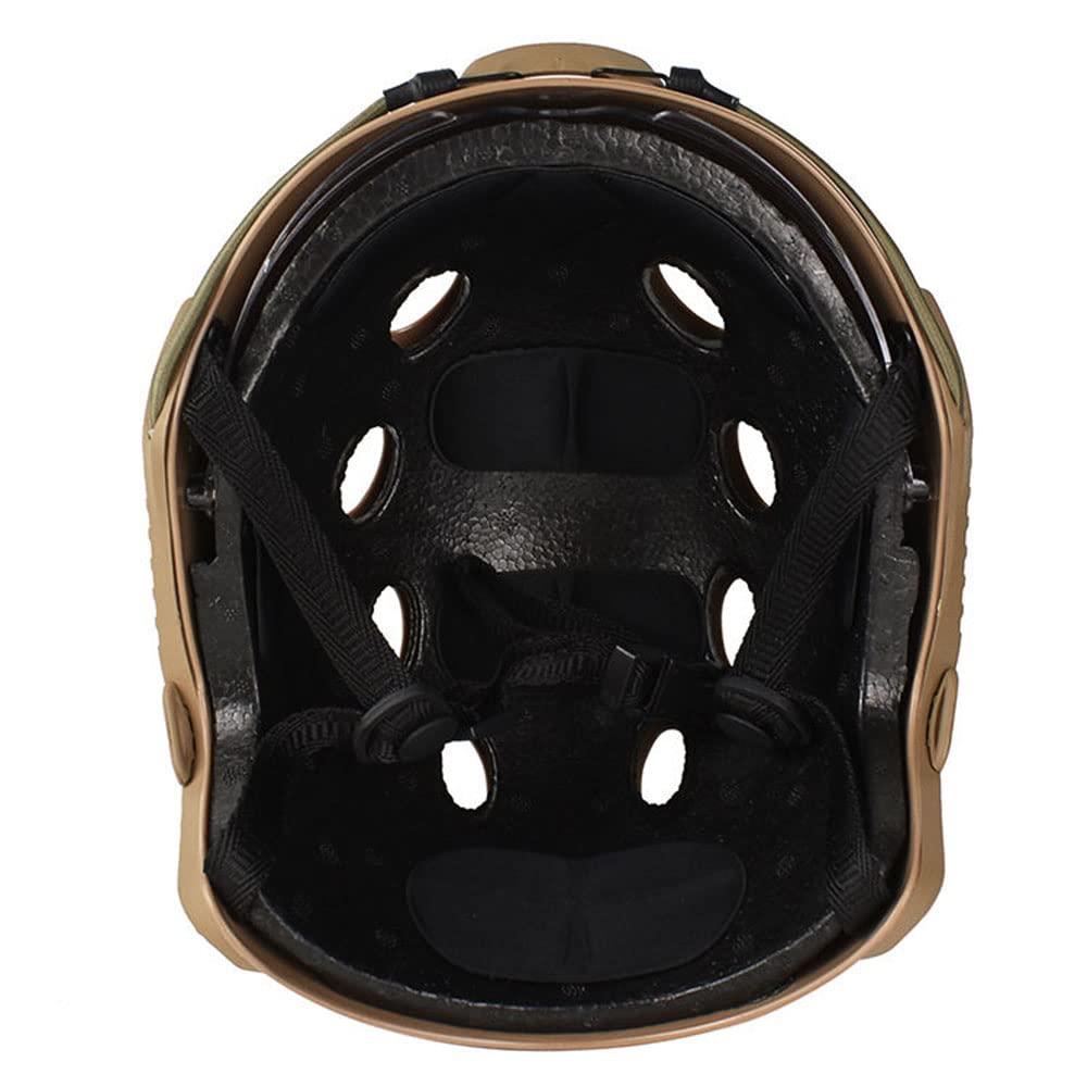 Tactical Airsoft Helmet - Fast PJ Style with Goggles, NVG Mount & Side Rails for Airsoft, Paintball, Military Simulation & Outdoor Combat Games | Perfect for CQB, Field Battles & Tactical Training