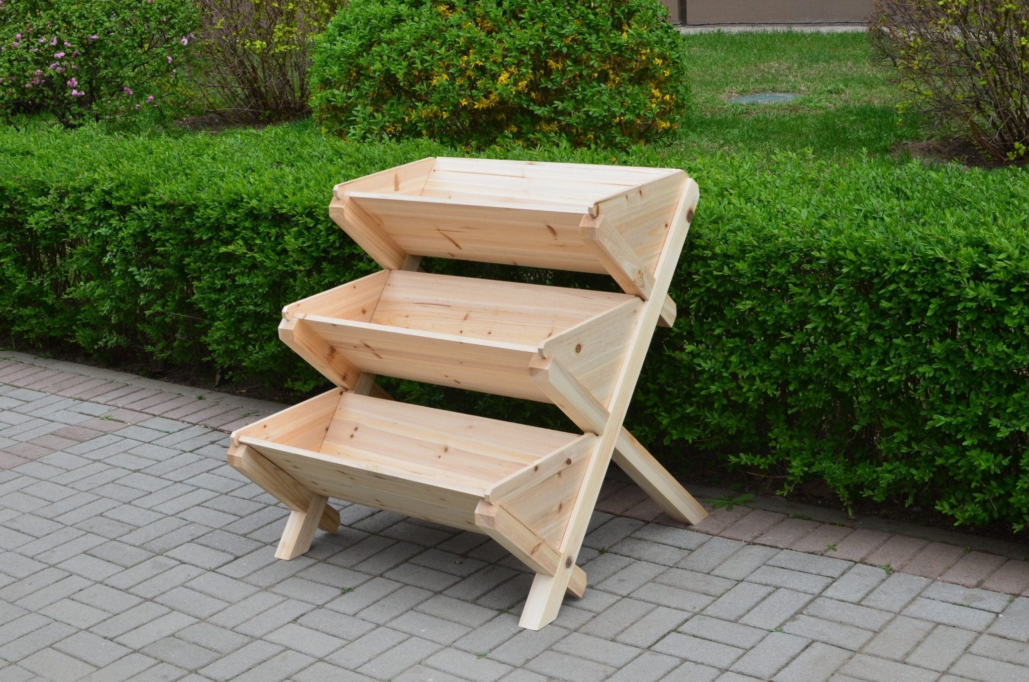 3 Tier Wooden Raised Garden Planter Box - Vertical Cascading Herb Flower Vegetable Planter for Outdoor, Patio, Balcony Gardening | Perfect for Small Spaces & Urban Gardens | SKU: RGT210