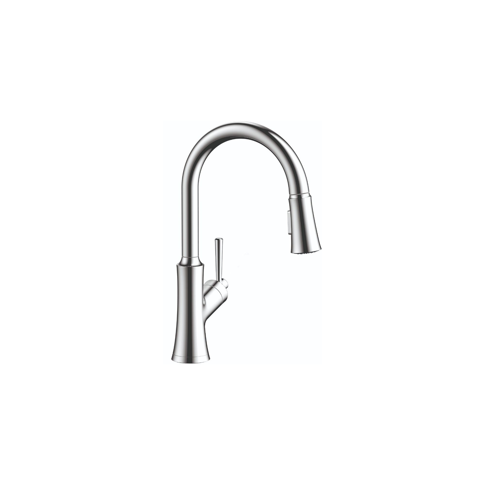 Hansgrohe Joleena Chrome High Arc Pull Down Kitchen Faucet with Sprayer - 15.8 Inch Tall Chrome Finish (Model 04793000) - Perfect for Modern Kitchen Sinks, Dishwashing & Food Prep