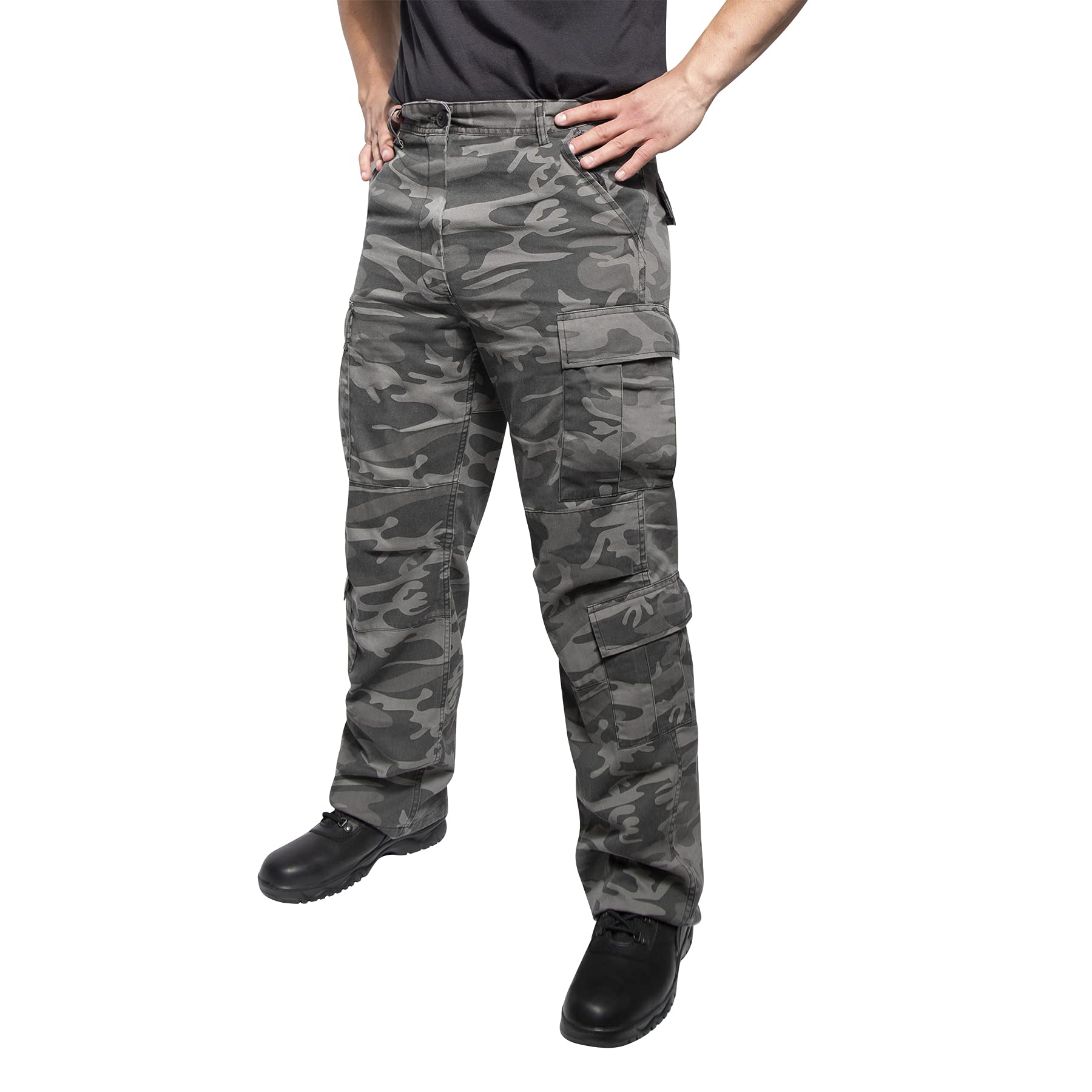 **Rothco Vintage Paratrooper Fatigue Pants - Military Cargo Pants with Camouflage Pattern - Durable Tactical Pants for Outdoor, Hiking & Airsoft**