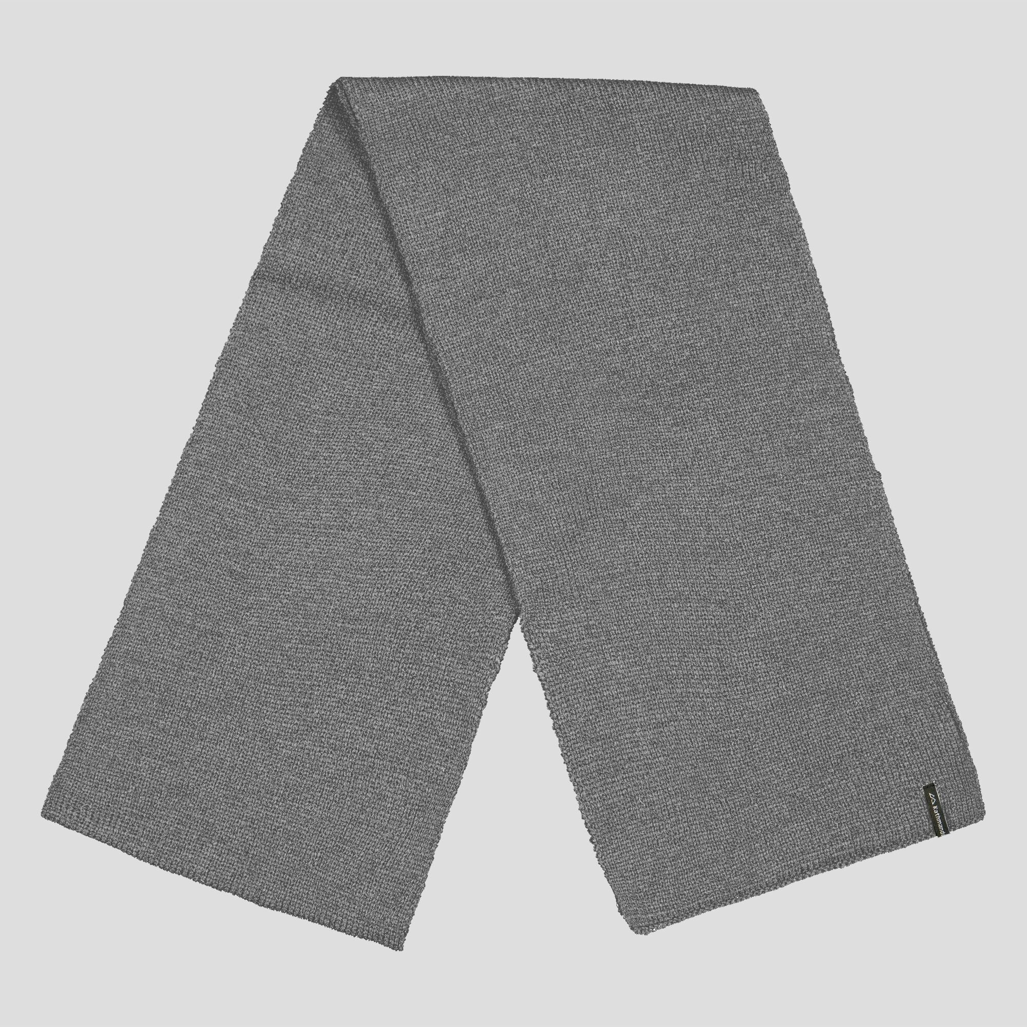 Premium Fyfe Scarf - Soft Mid Grey Marle Wool Blend Wrap for Women & Men - Perfect for Winter Fashion, Outdoor Activities & Travel Accessories