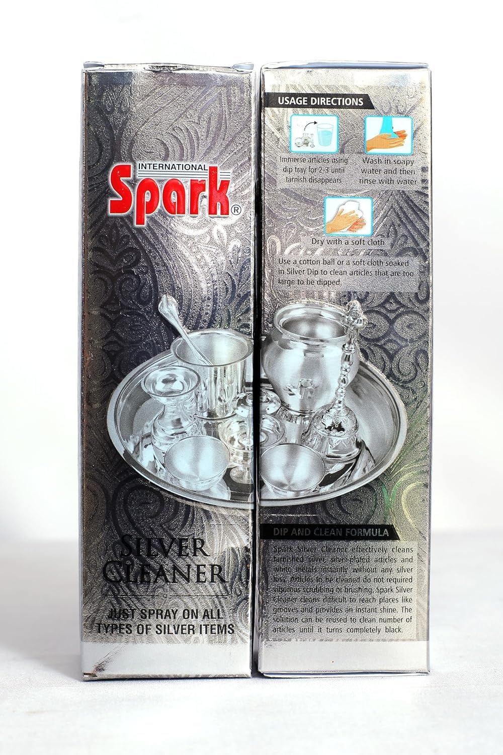 Spark International Silver Polish Cleaner - Liquid Spray for Household Utensils & Jewelry (Pack of 1) - Perfect for Cleaning Tarnished Silverware, Cutlery, and Decorative Items